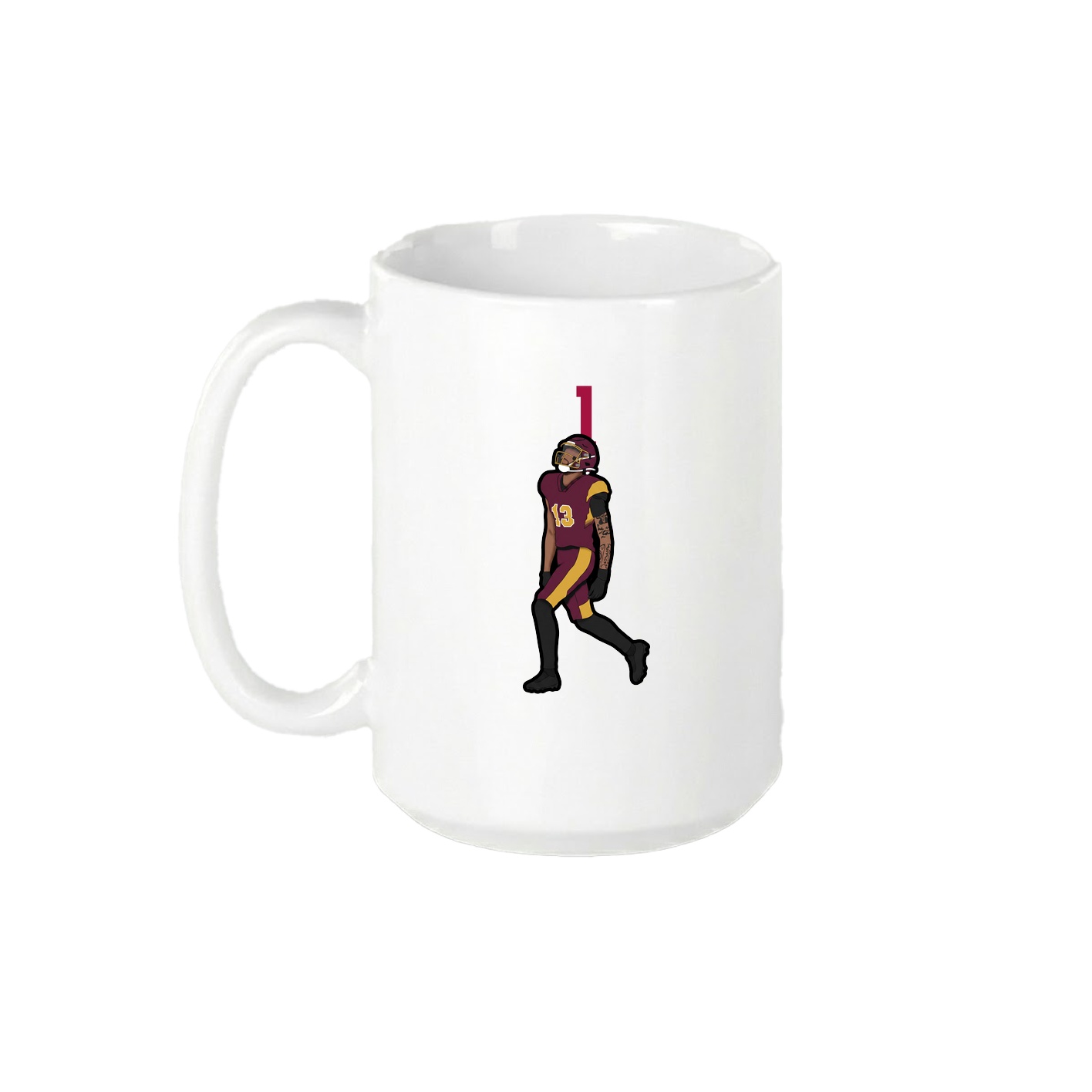 15oz Coffee Mug — Number Top in White