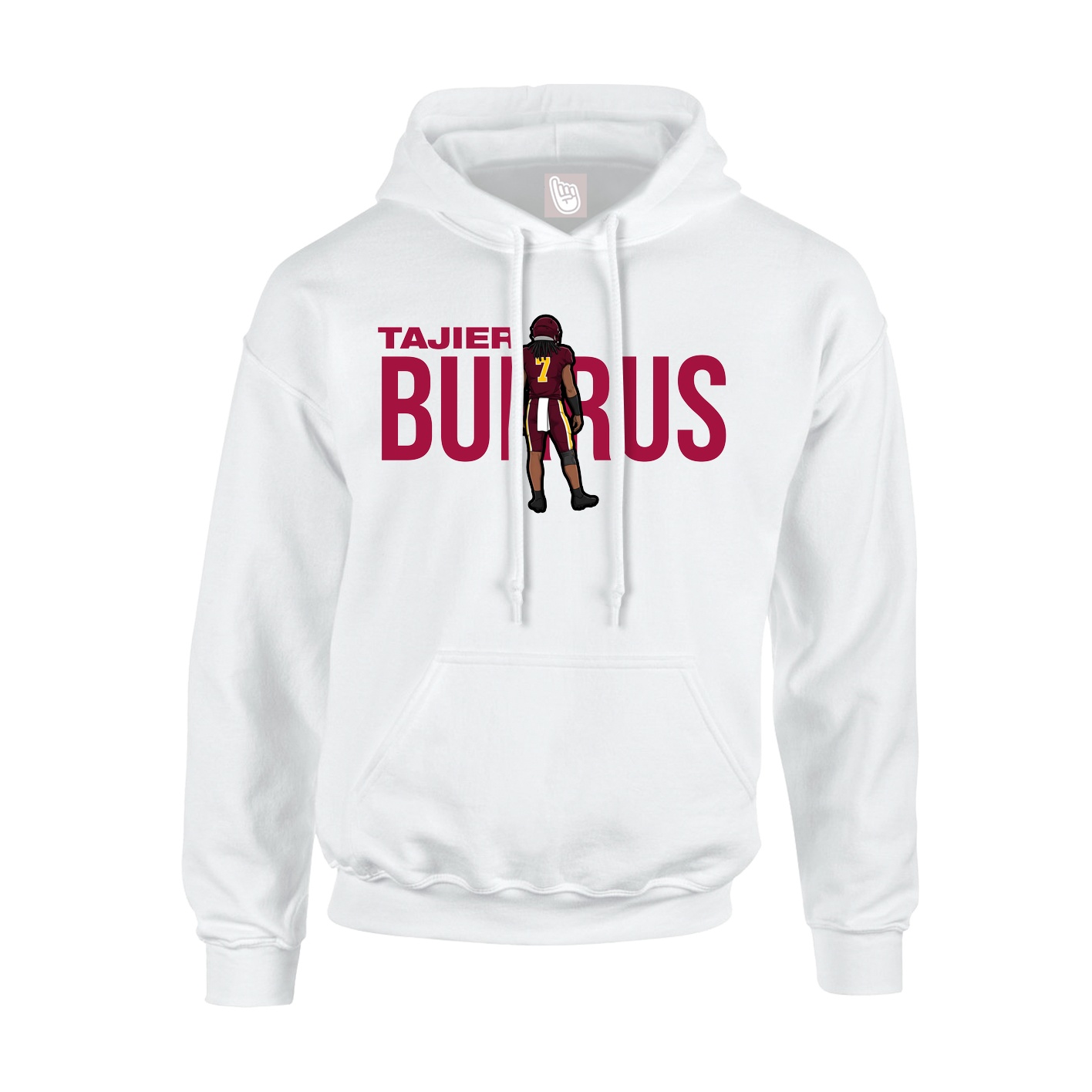 Youth Hoodie — Player Name in White