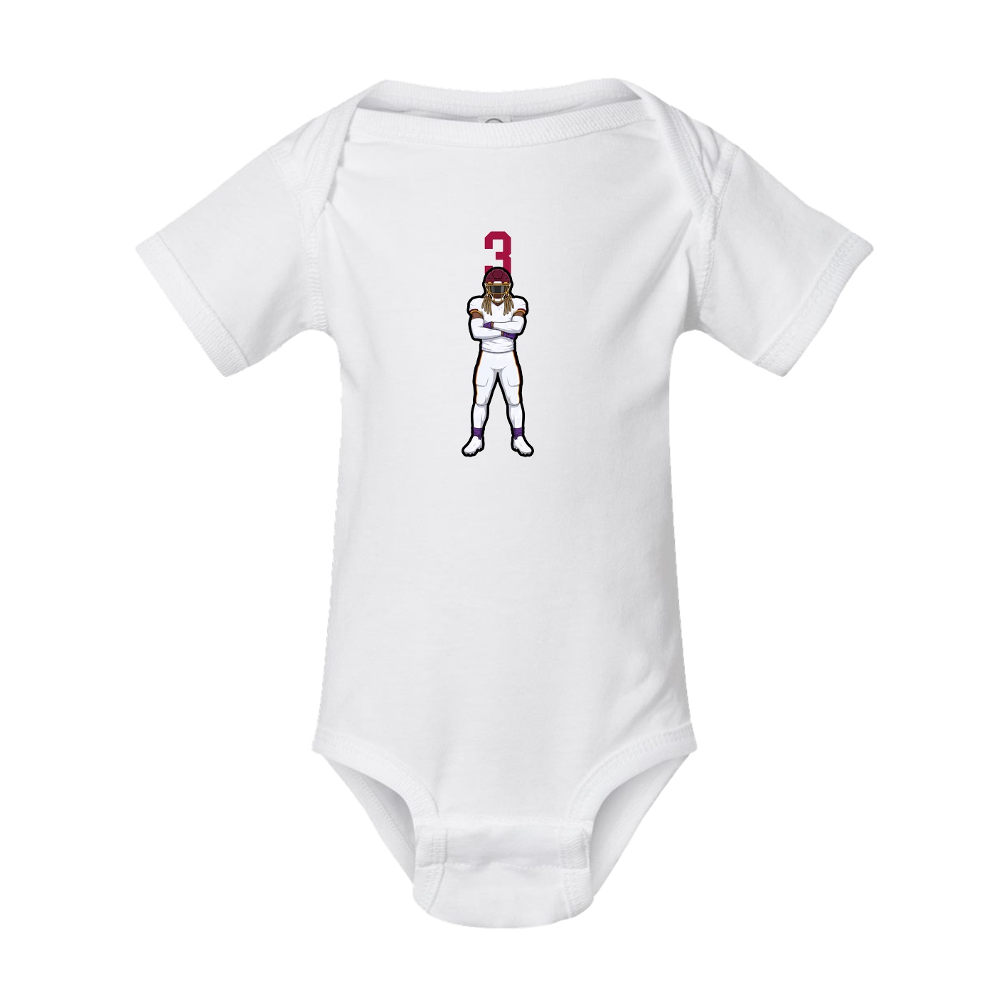 Baby Onesie — Number Top in White