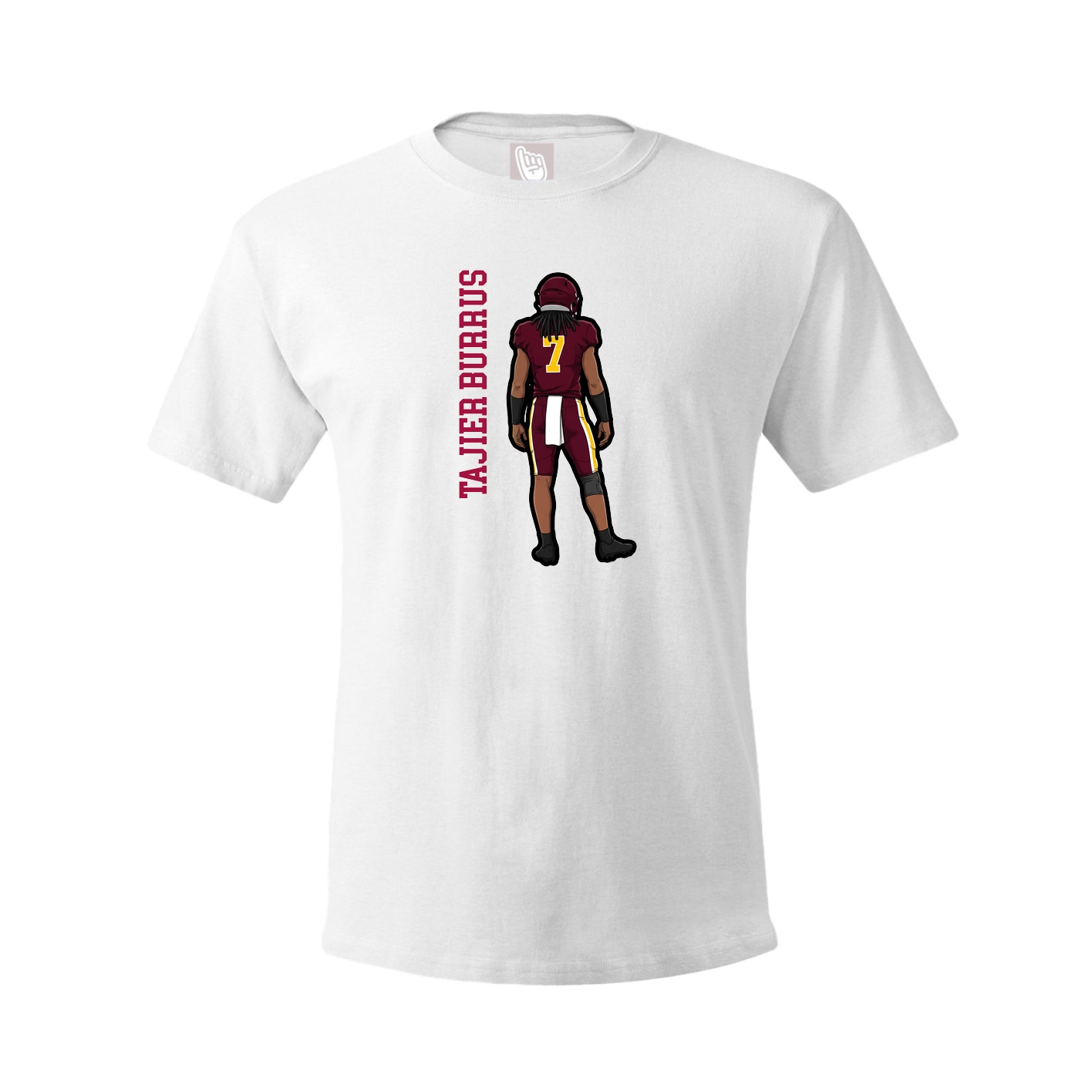 Tee — Name Vertical in White