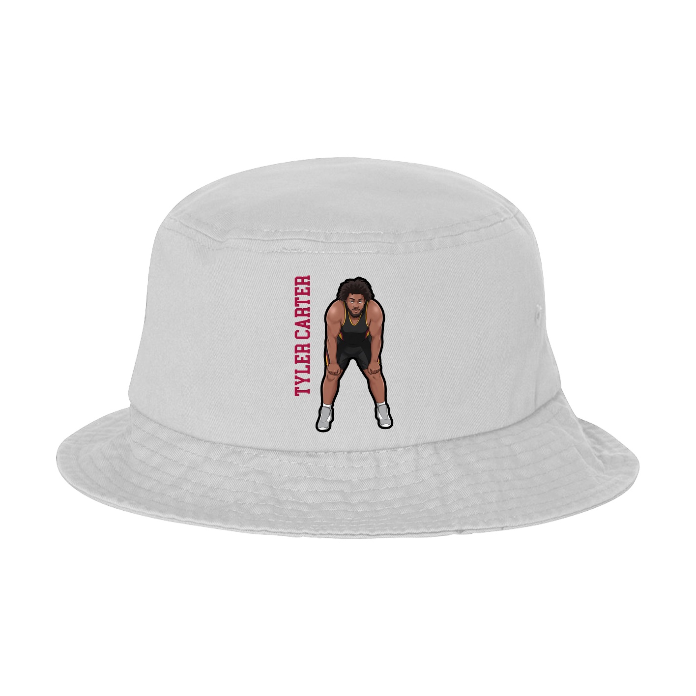 Bucket Cap — Name Vertical in White