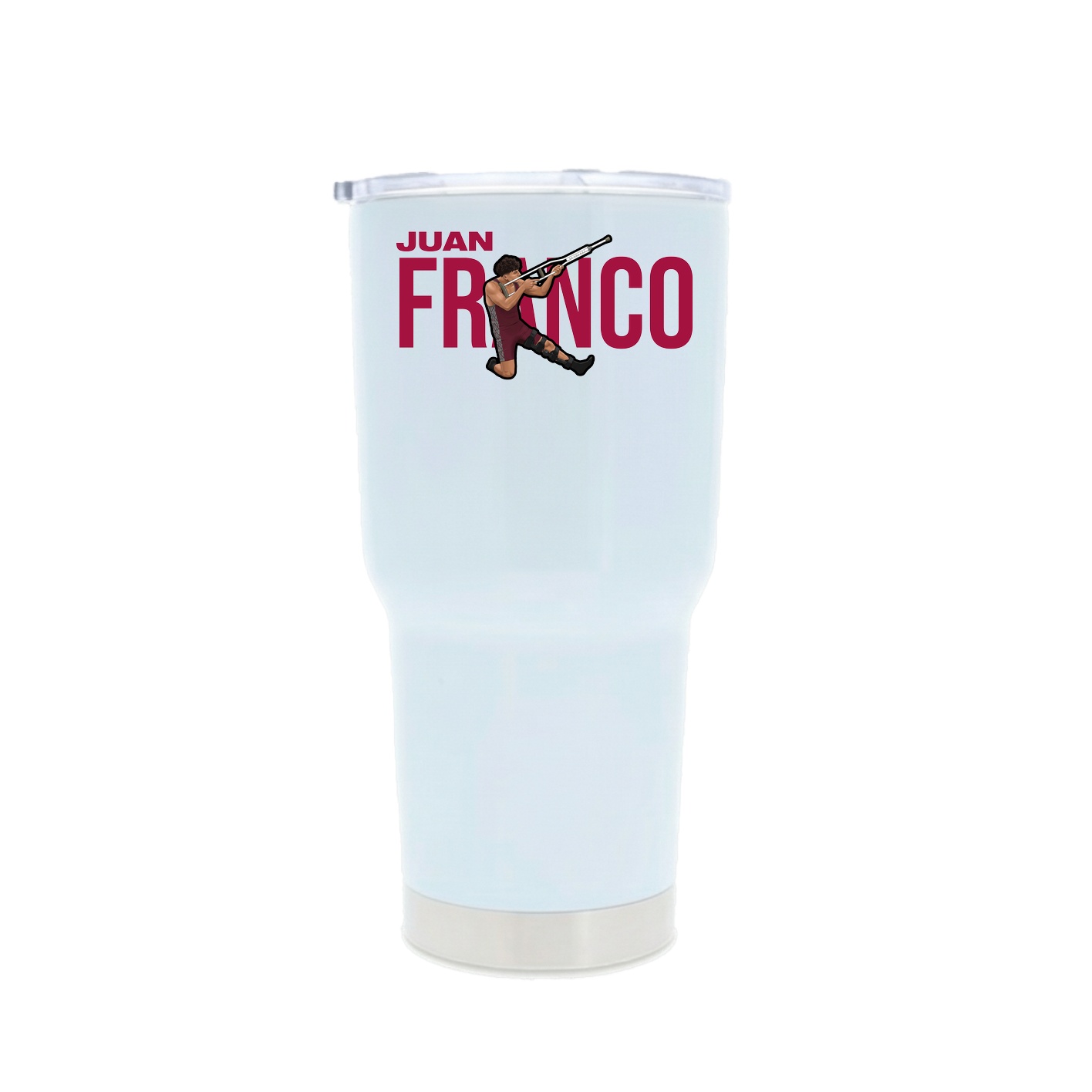 30oz Stainless Steel Tumbler — Player Name in White