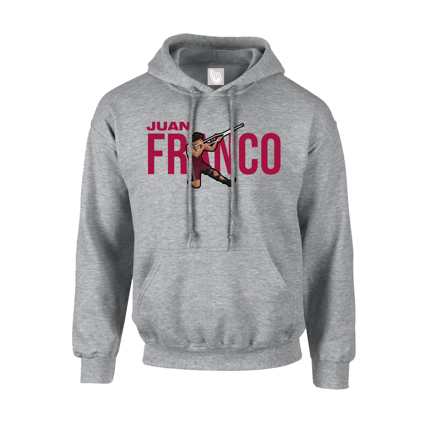 Hoodie — Player Name in Grey