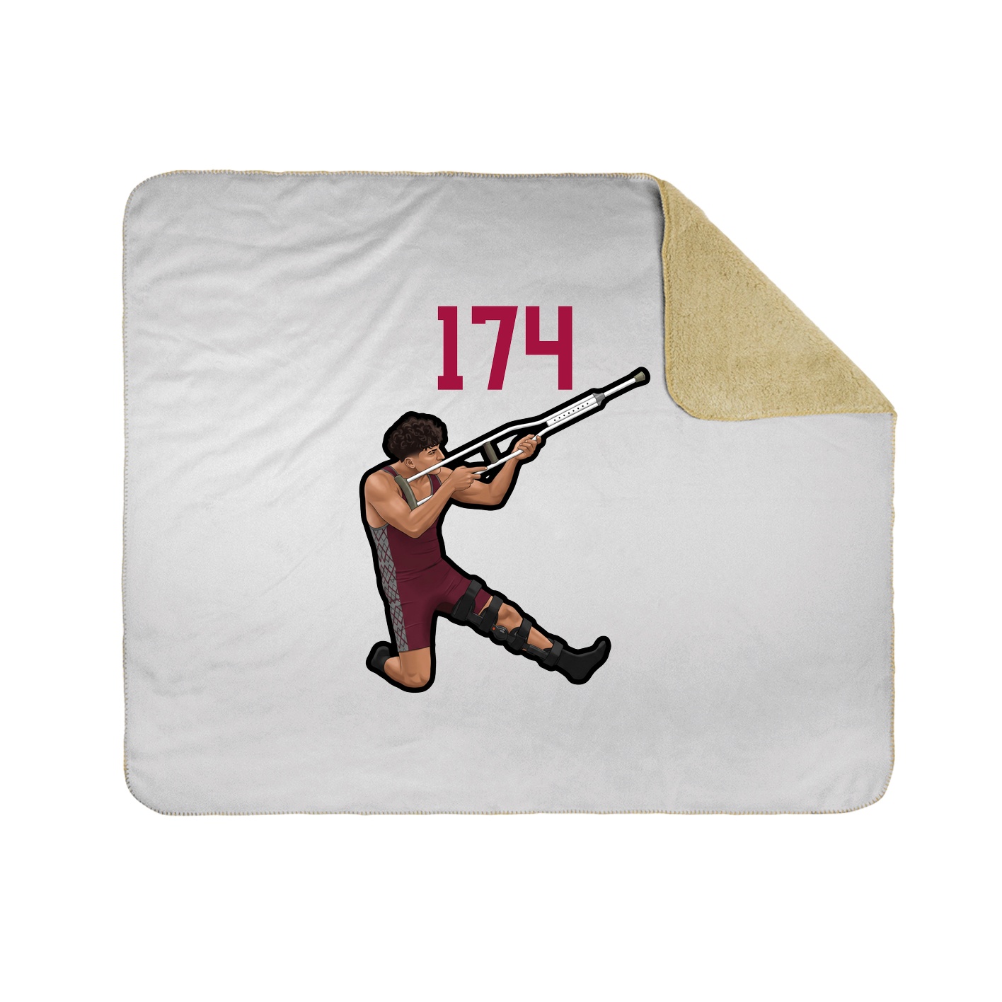 Throw Blanket — Number Top in White
