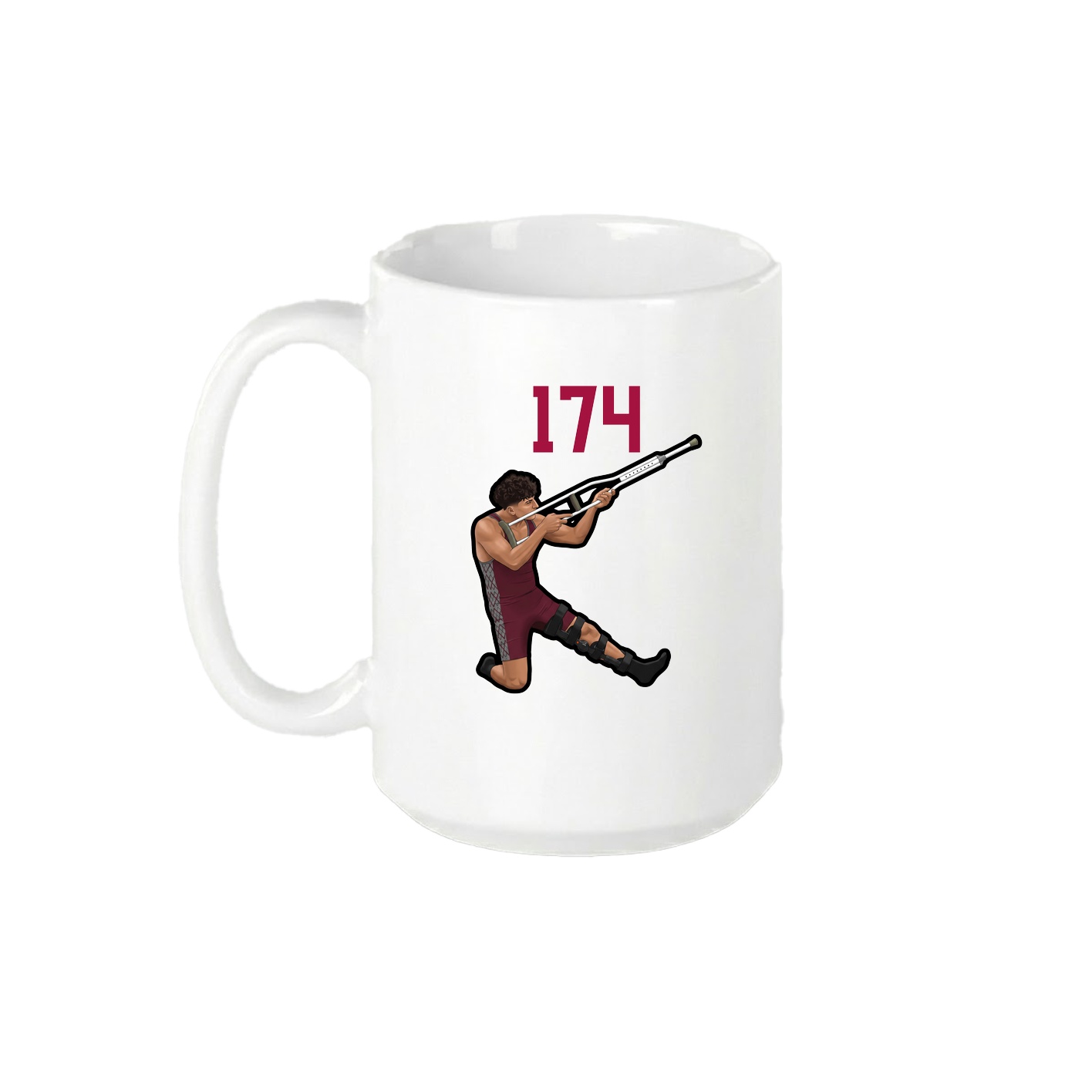 15oz Coffee Mug — Number Top in White
