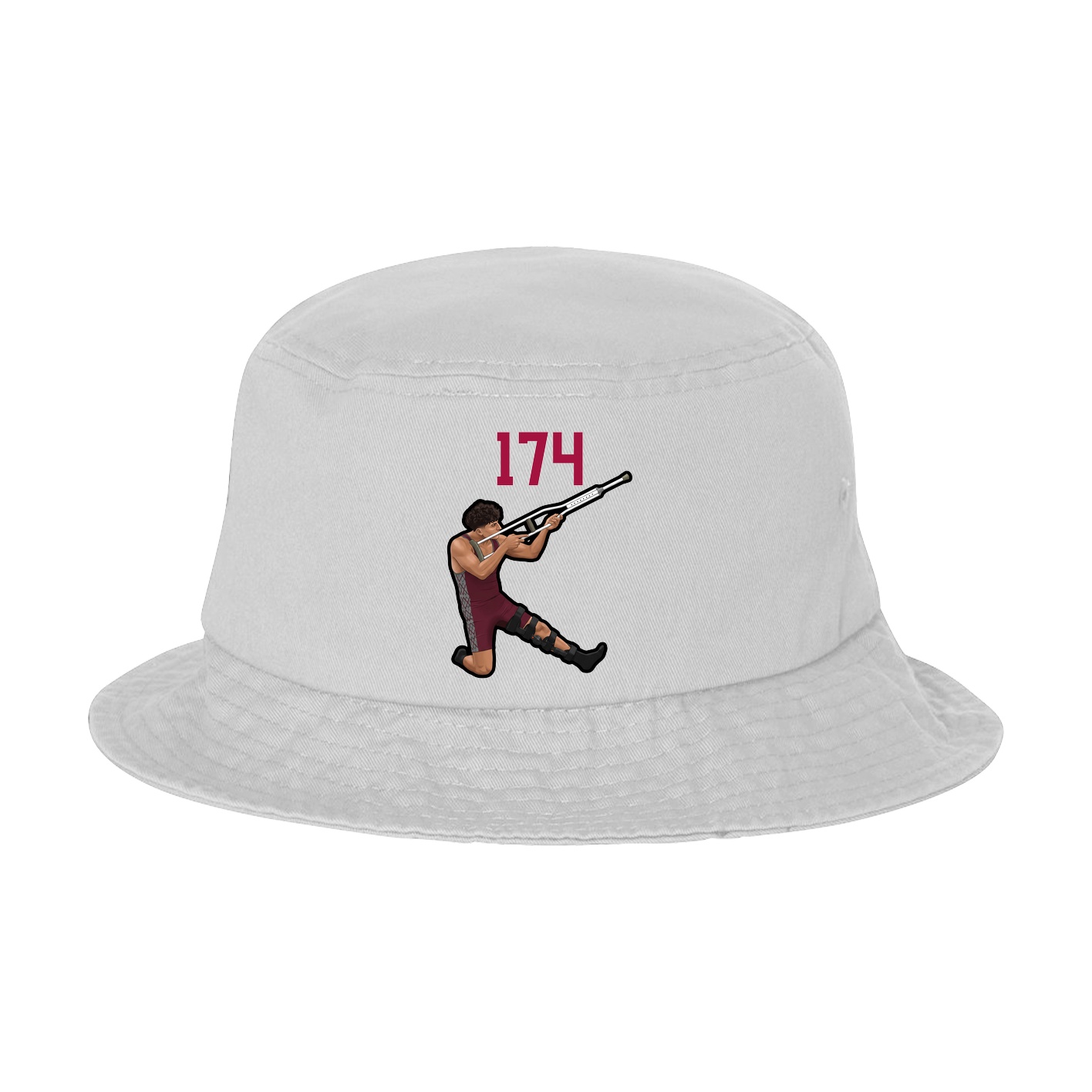 Bucket Cap — Number Top in White