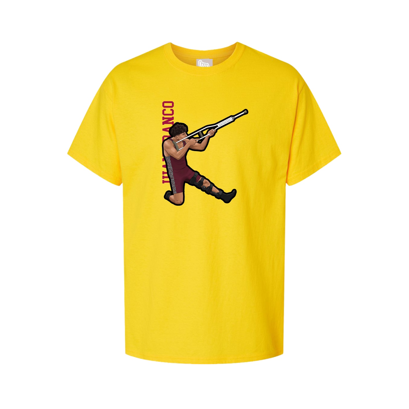Youth Tee — Name Vertical in Gold