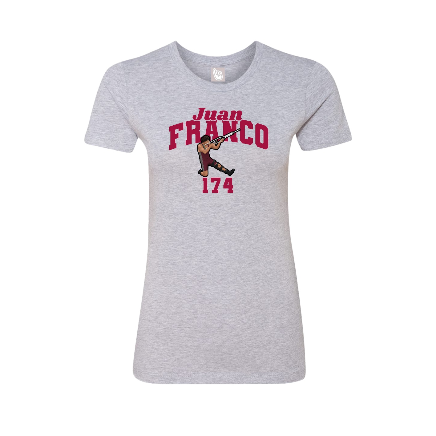 Fitted Women's Tee — Signature Arch in Grey
