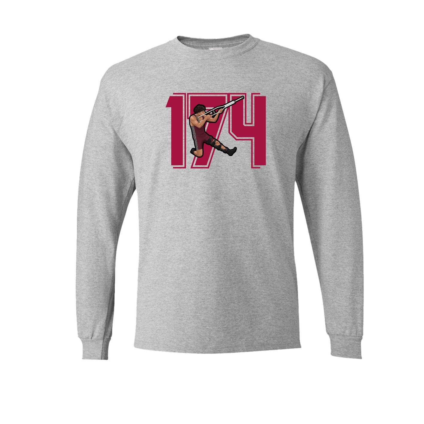 Long Sleeve Tee — Number in Grey