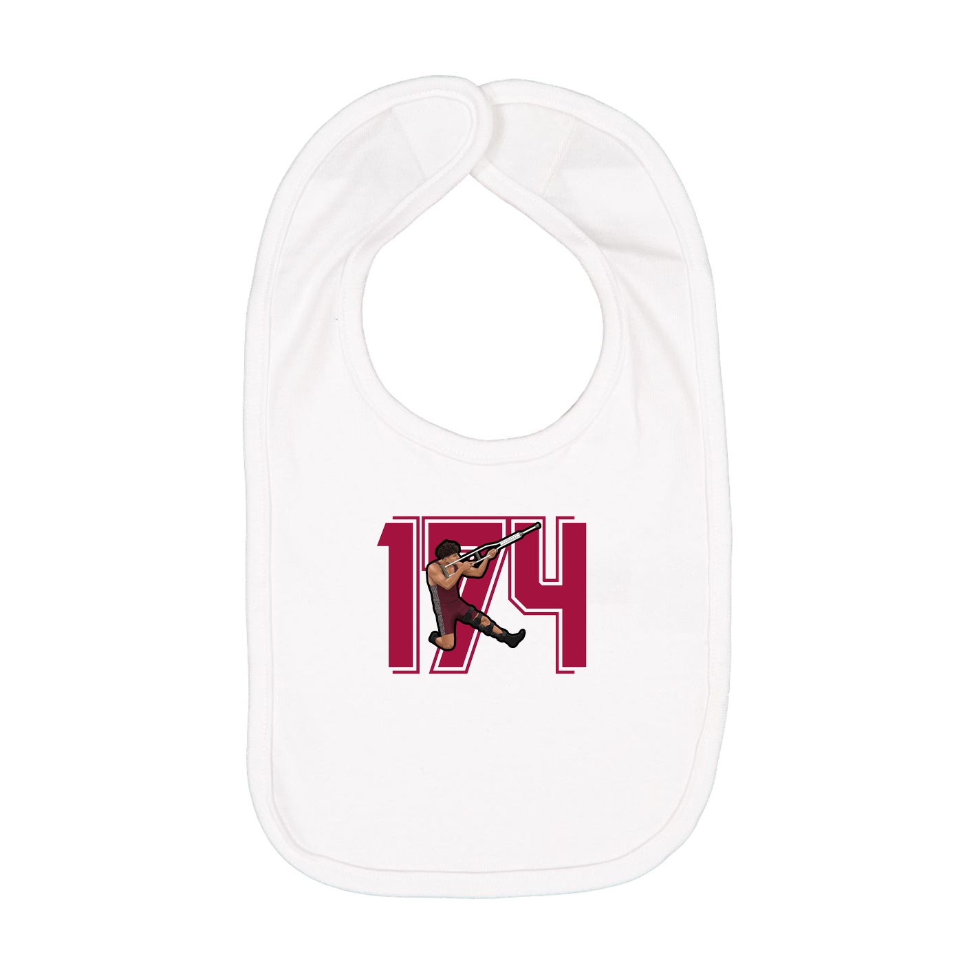Infant Bib — Number in White