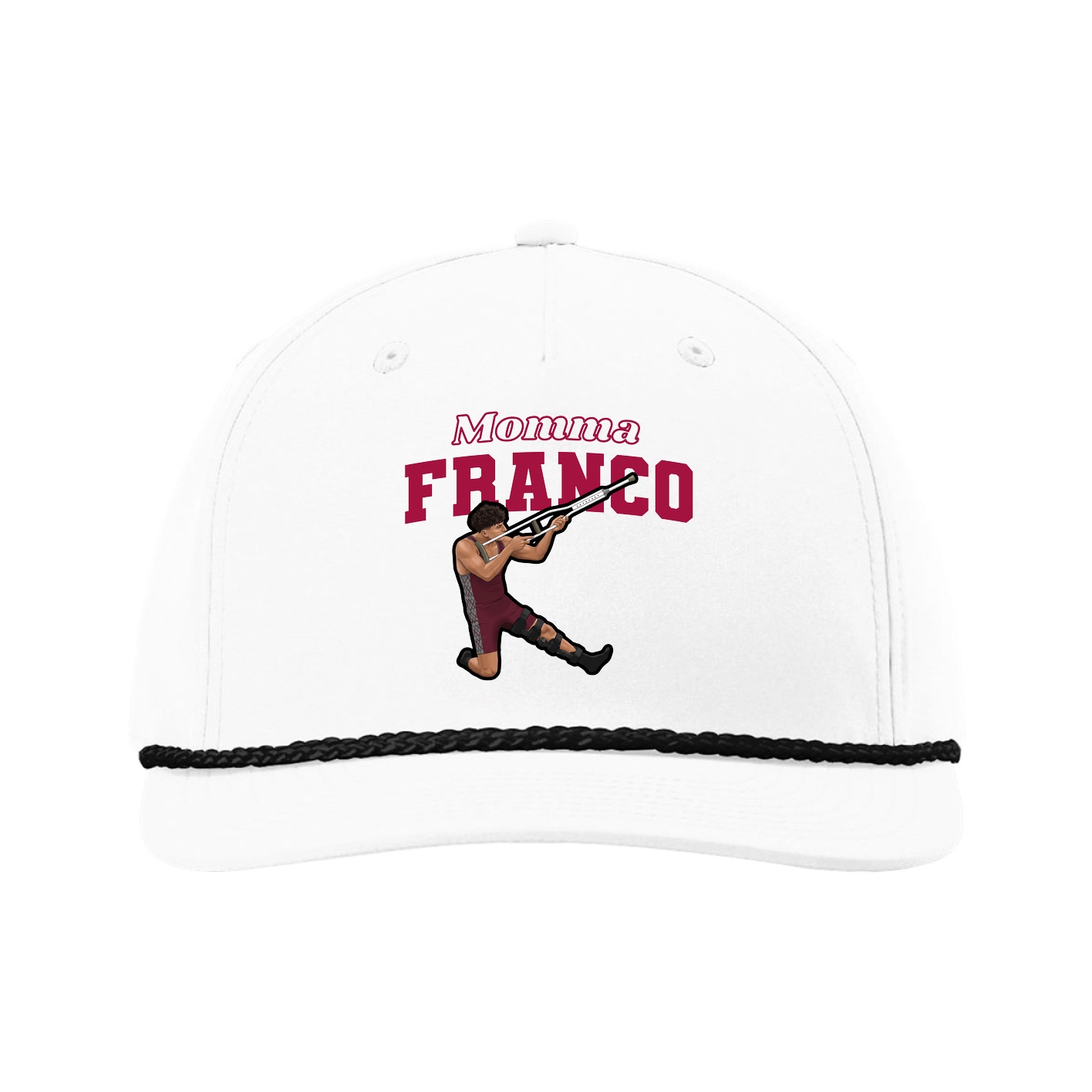 Five-Panel Classic Rope Cap — Mothers Day Block in White
