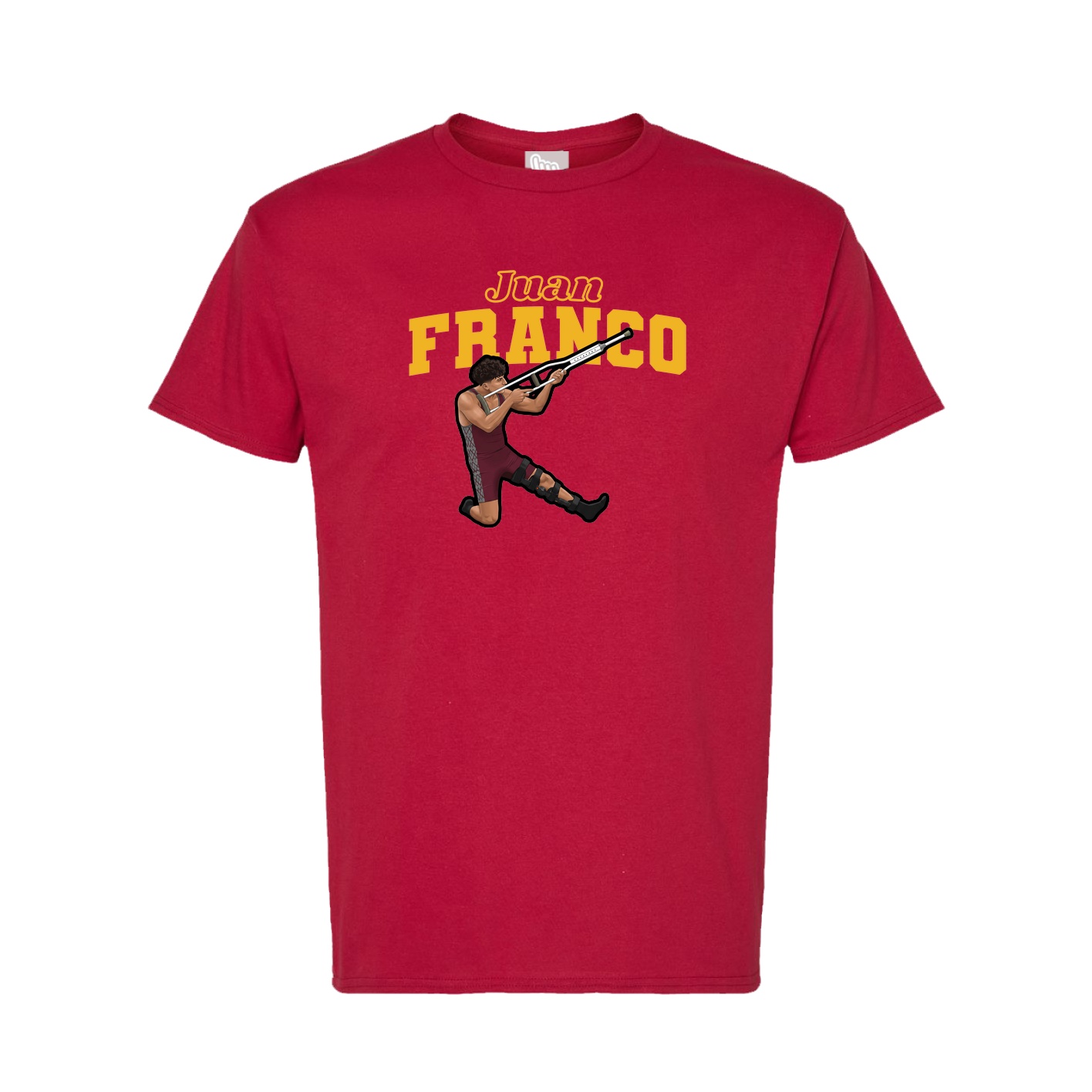 Tee — Name Arch in Crimson