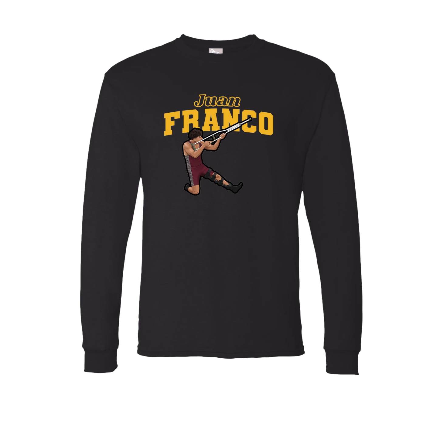 Long Sleeve Tee — Name Arch in Black