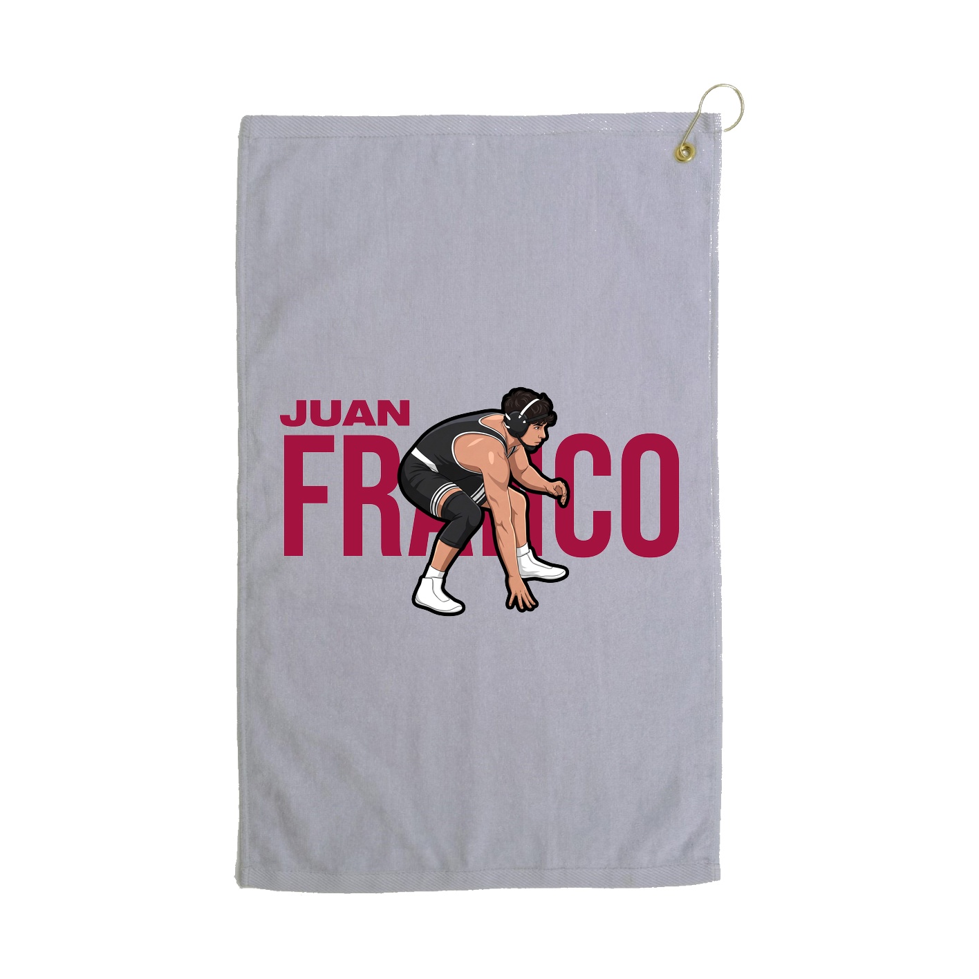 Golf Towel — Player Name in Grey