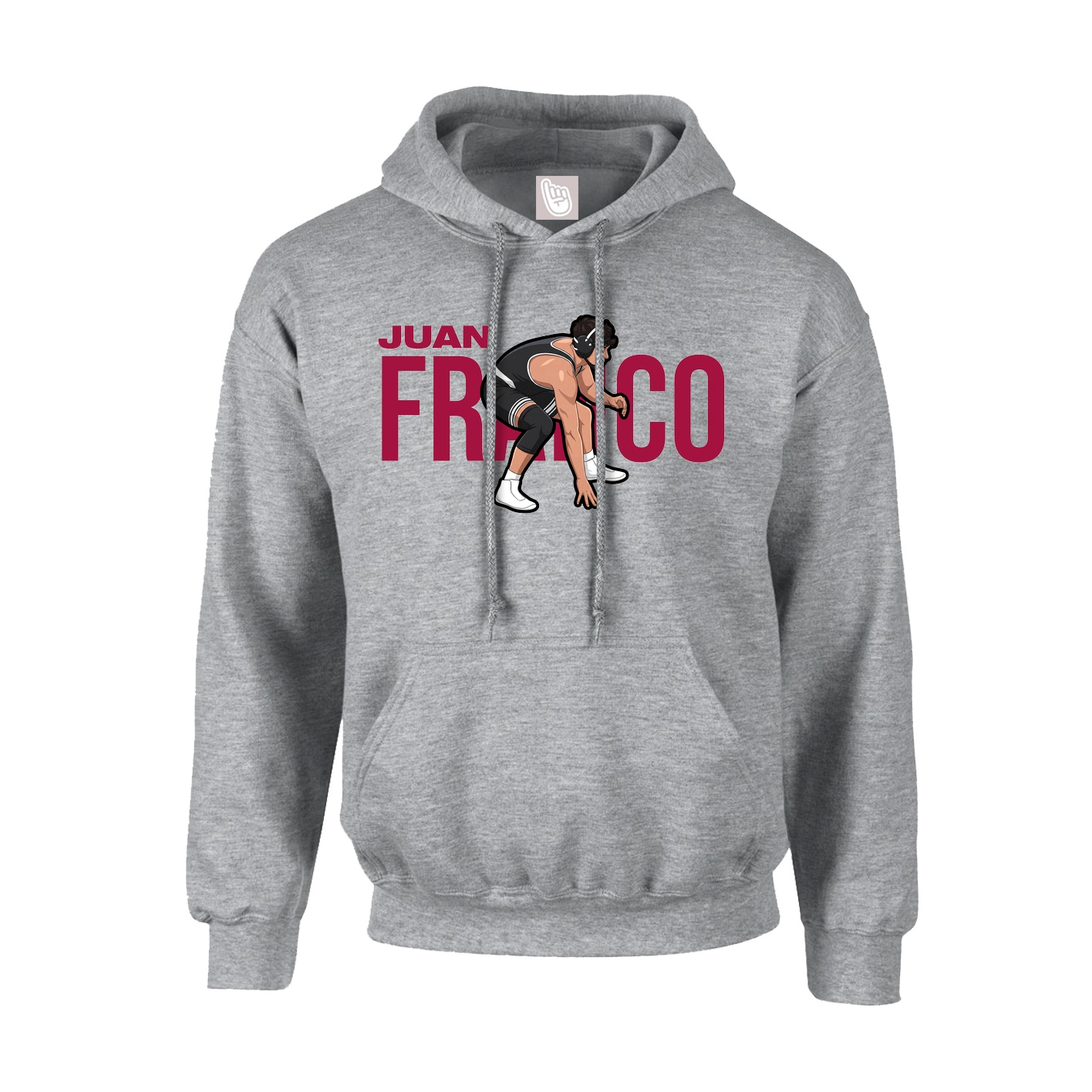Youth Hoodie — Player Name in Grey
