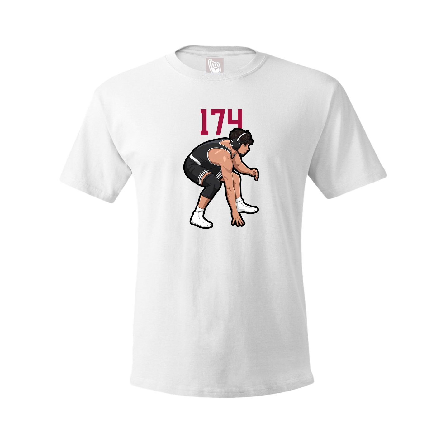 Youth Tee — Number Top in White
