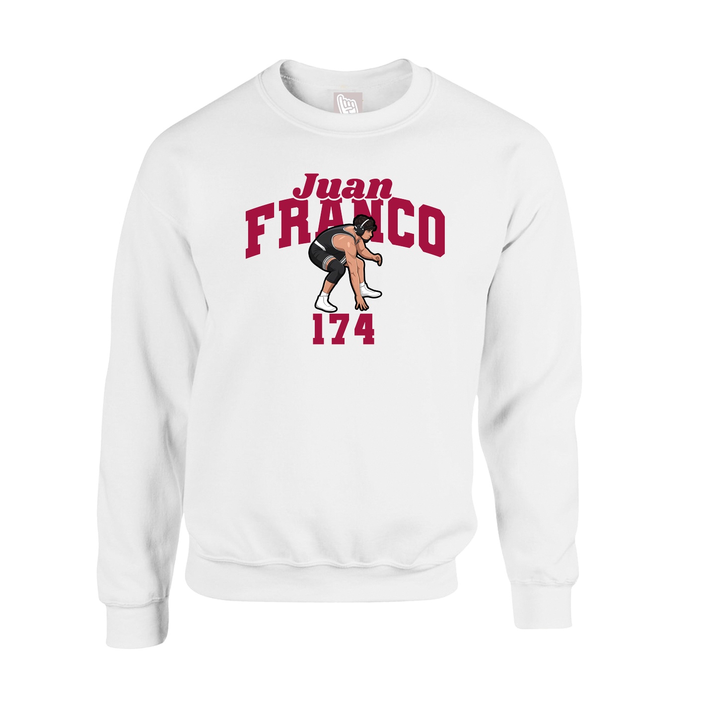Fleece Crew — Signature Arch in White