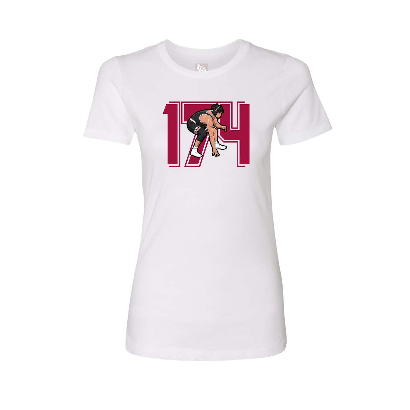 Womens Tee — Number in White