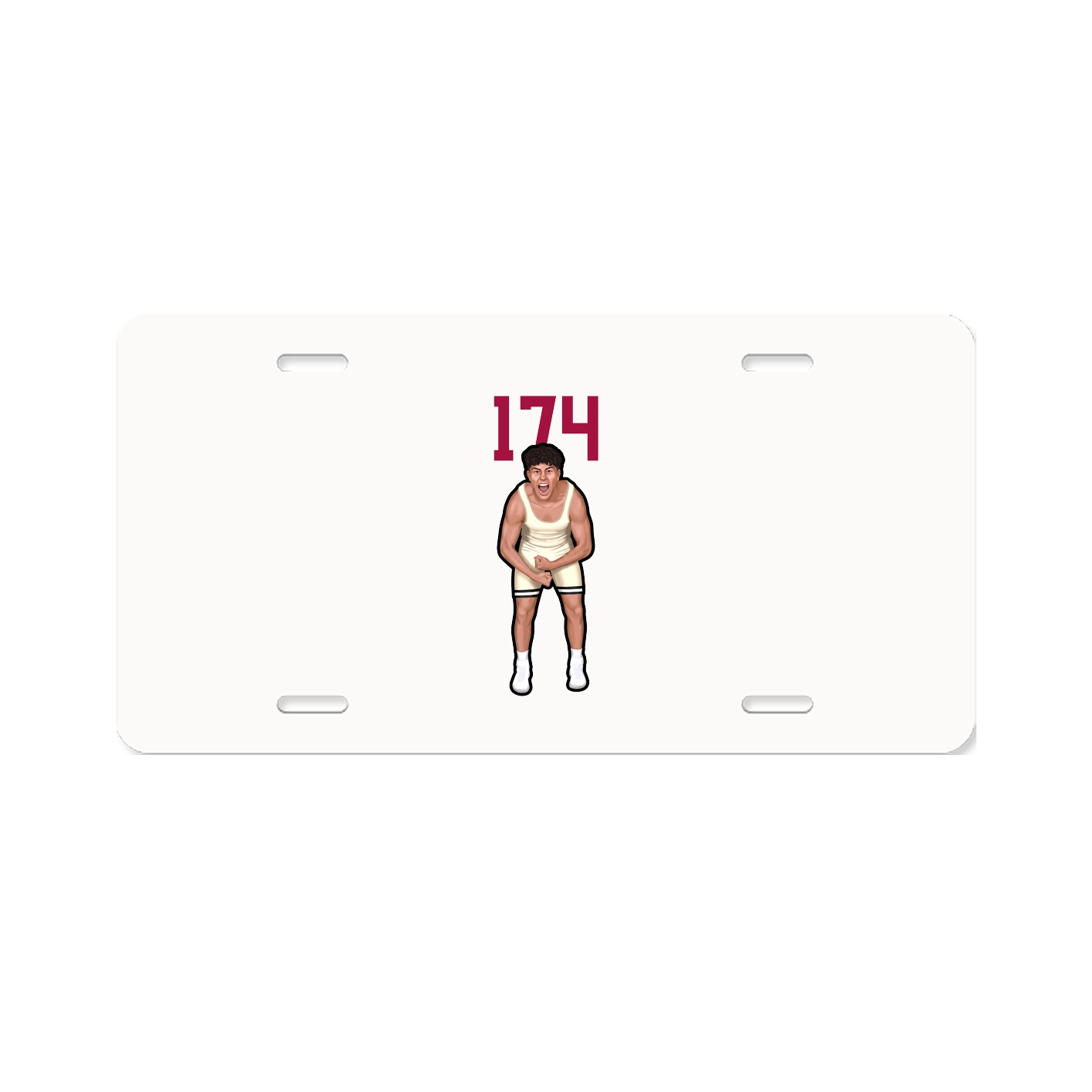 License Plate — Number Top in Classic