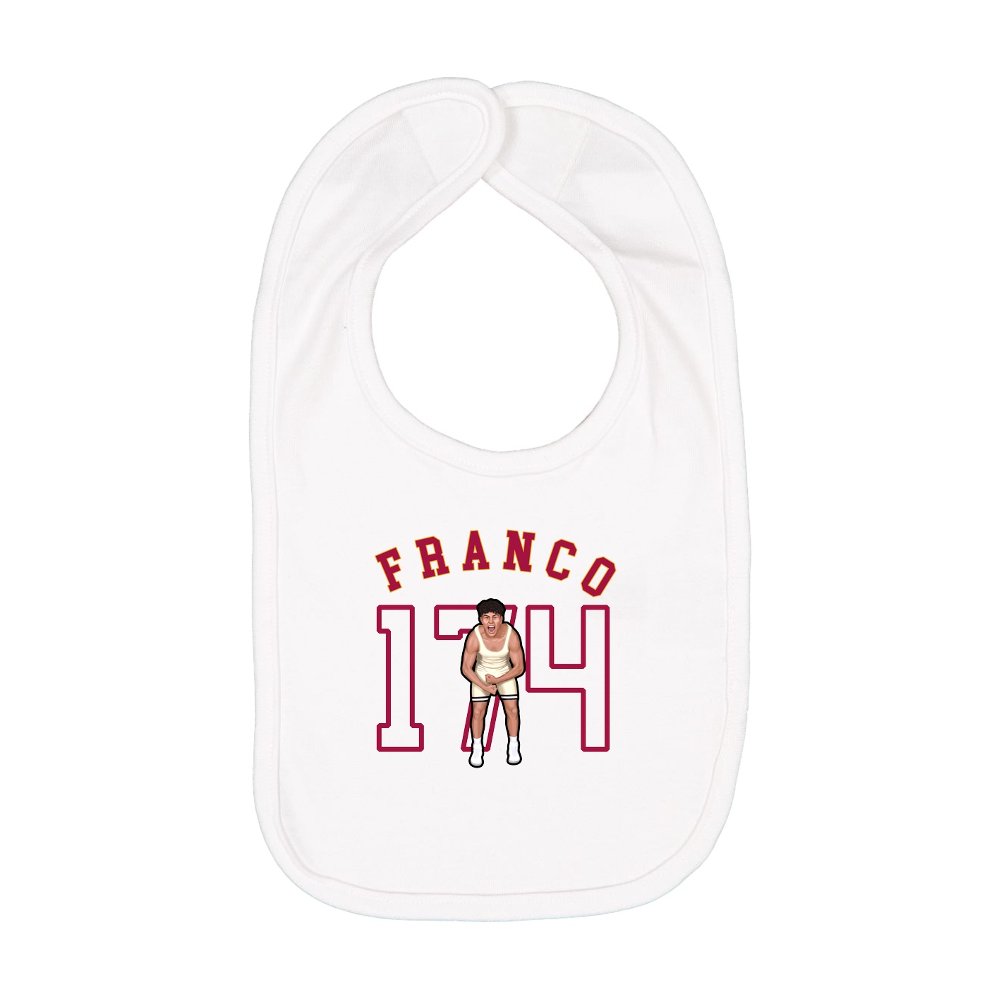 Infant Bib — Shirsey Arch in White