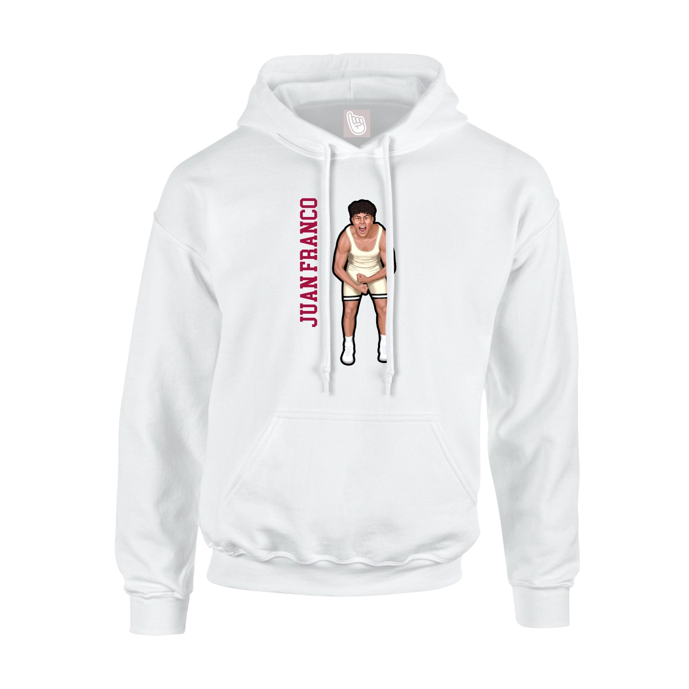 Youth Hoodie — Name Vertical in White