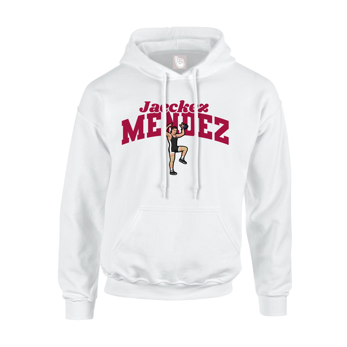Youth Hoodie — Signature Arch in White
