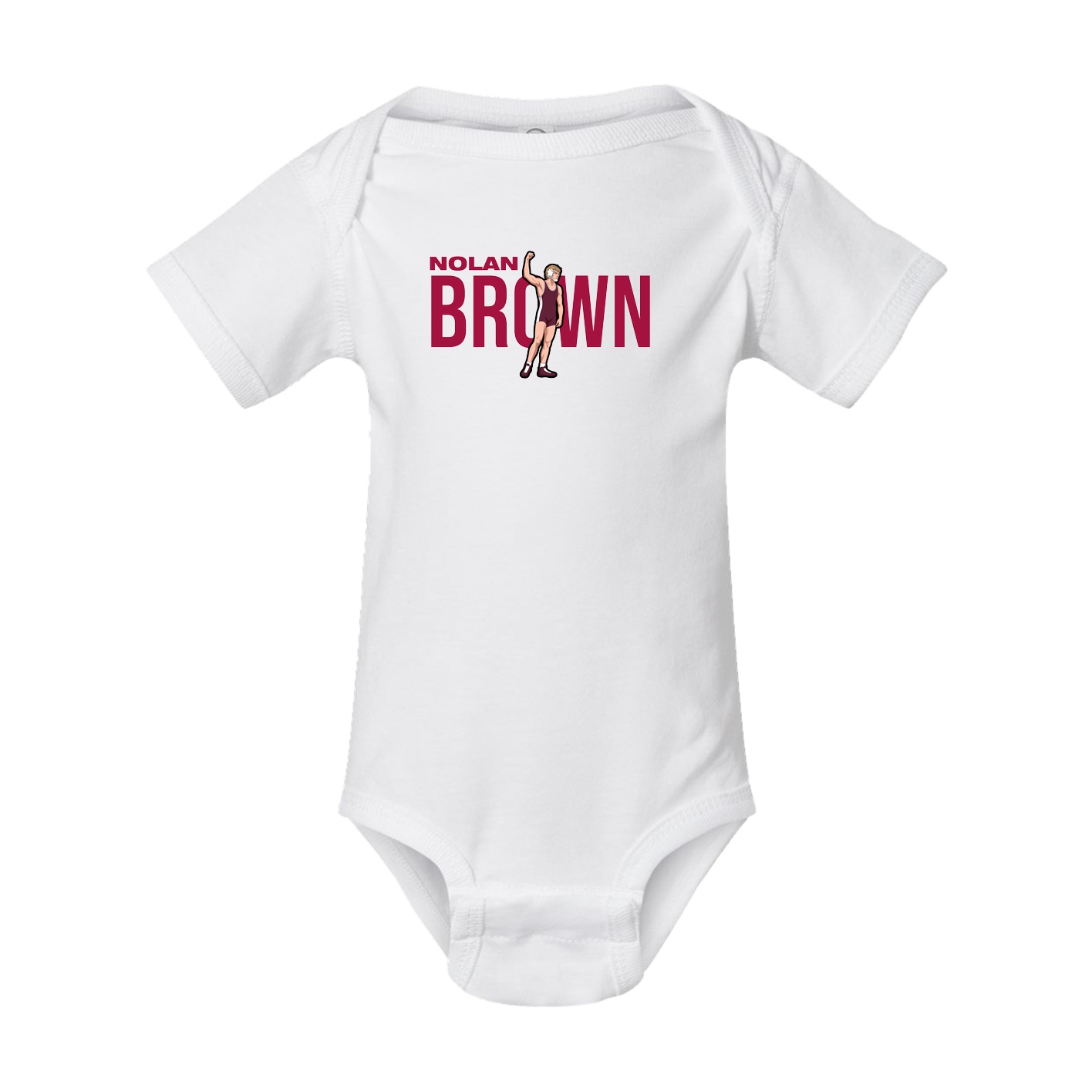 Baby Onesie — Player Name in White