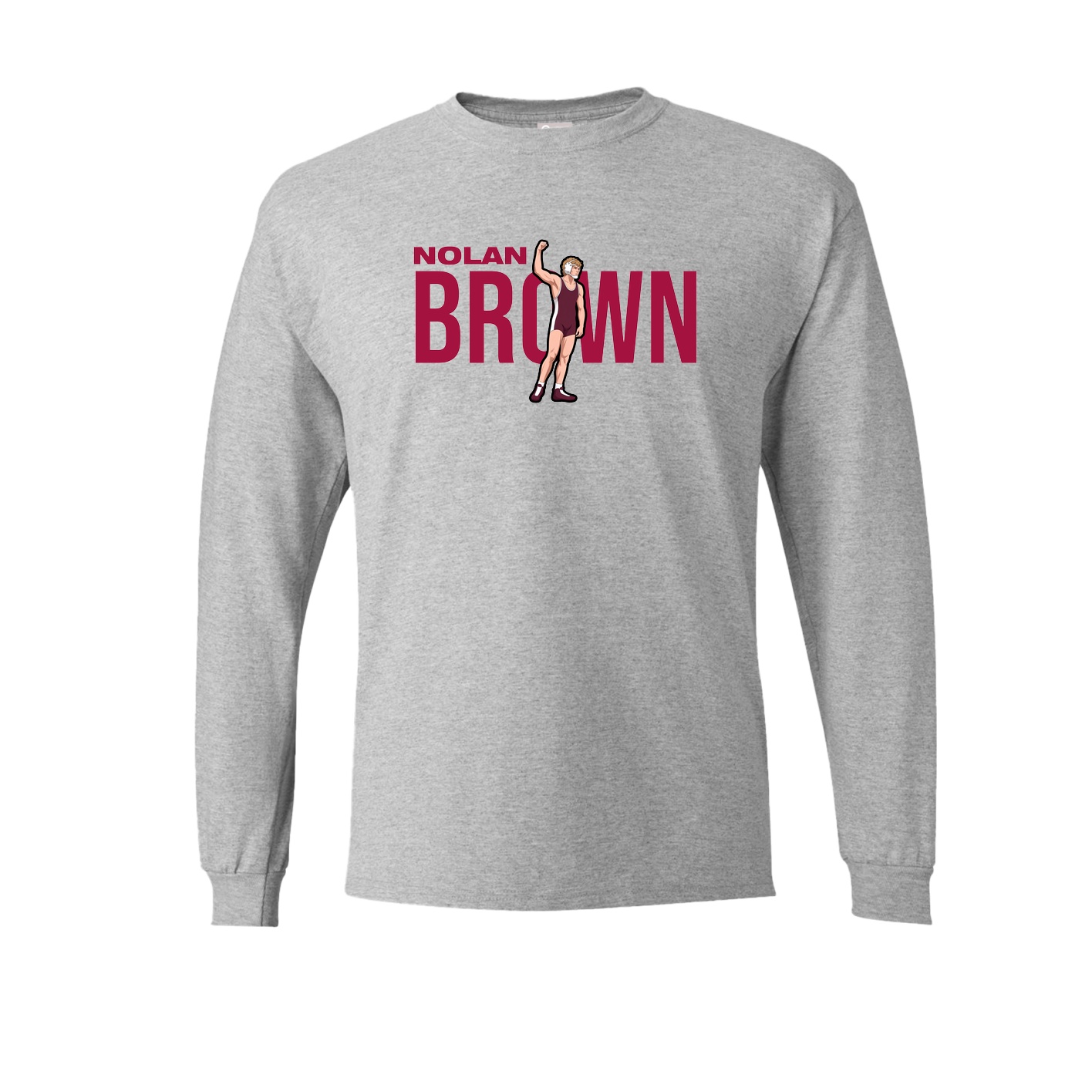 Long Sleeve Tee — Player Name in Grey