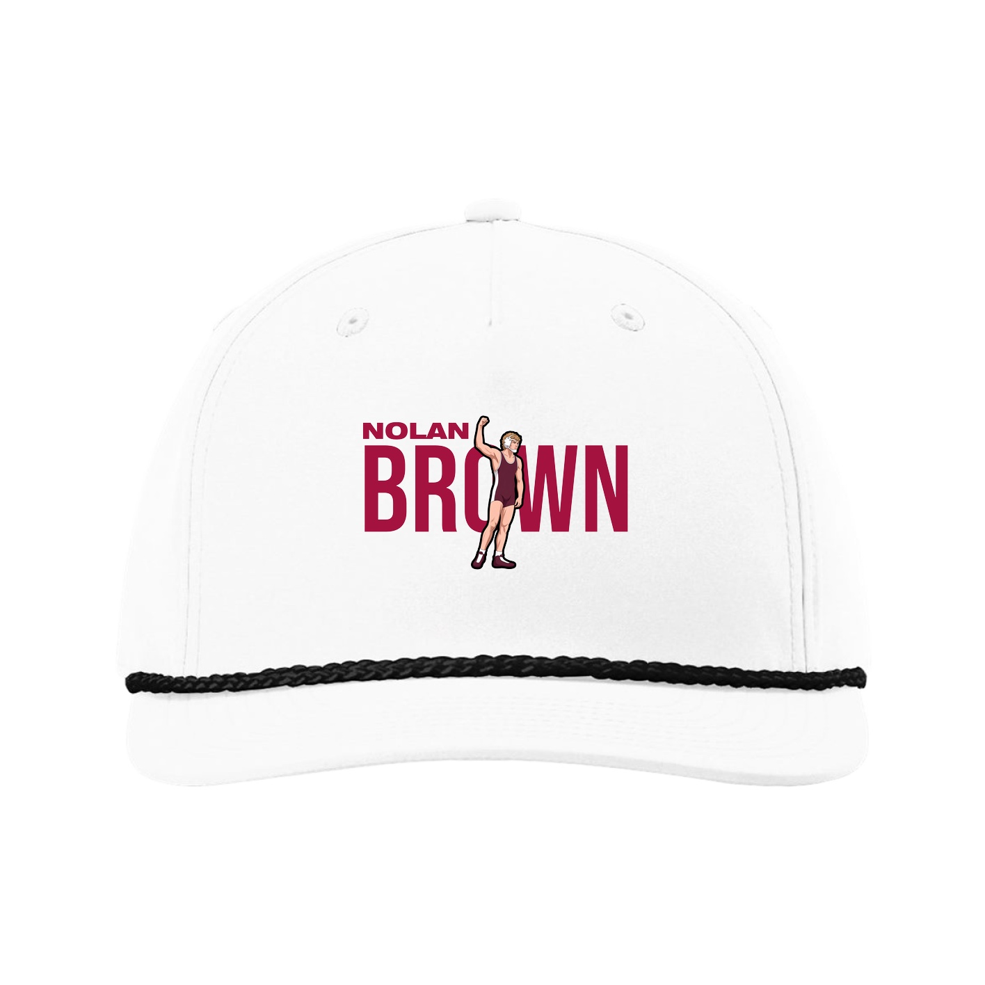 Five-Panel Classic Rope Cap — Player Name in White