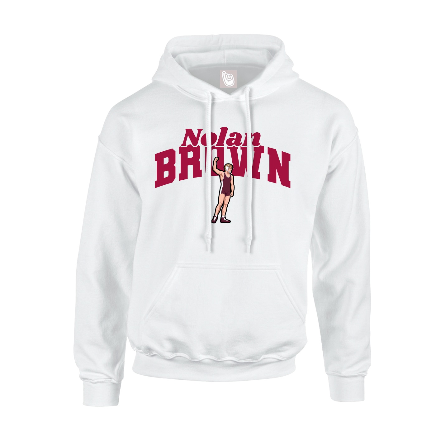 Youth Hoodie — Signature Arch in White