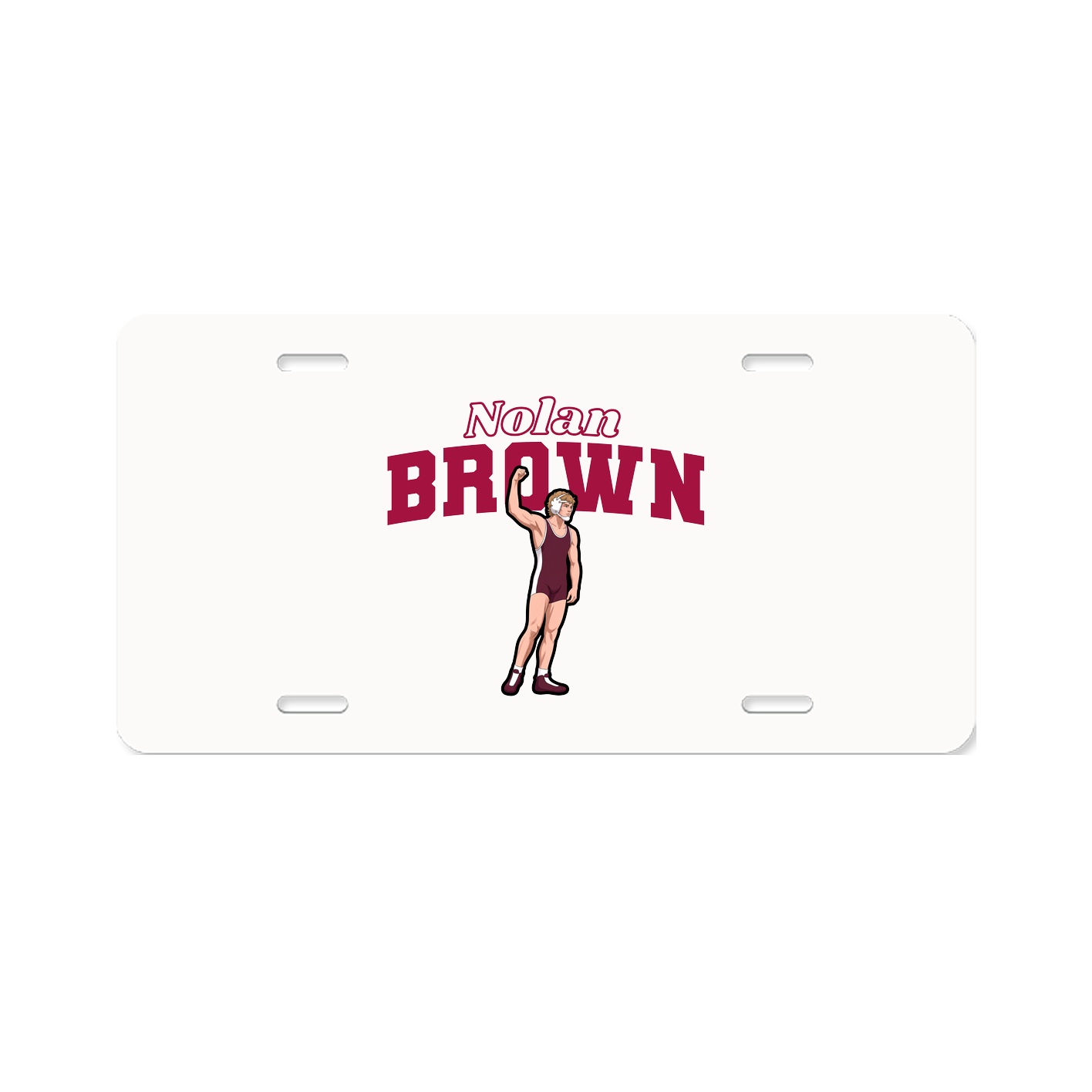 License Plate — Name Arch in Classic