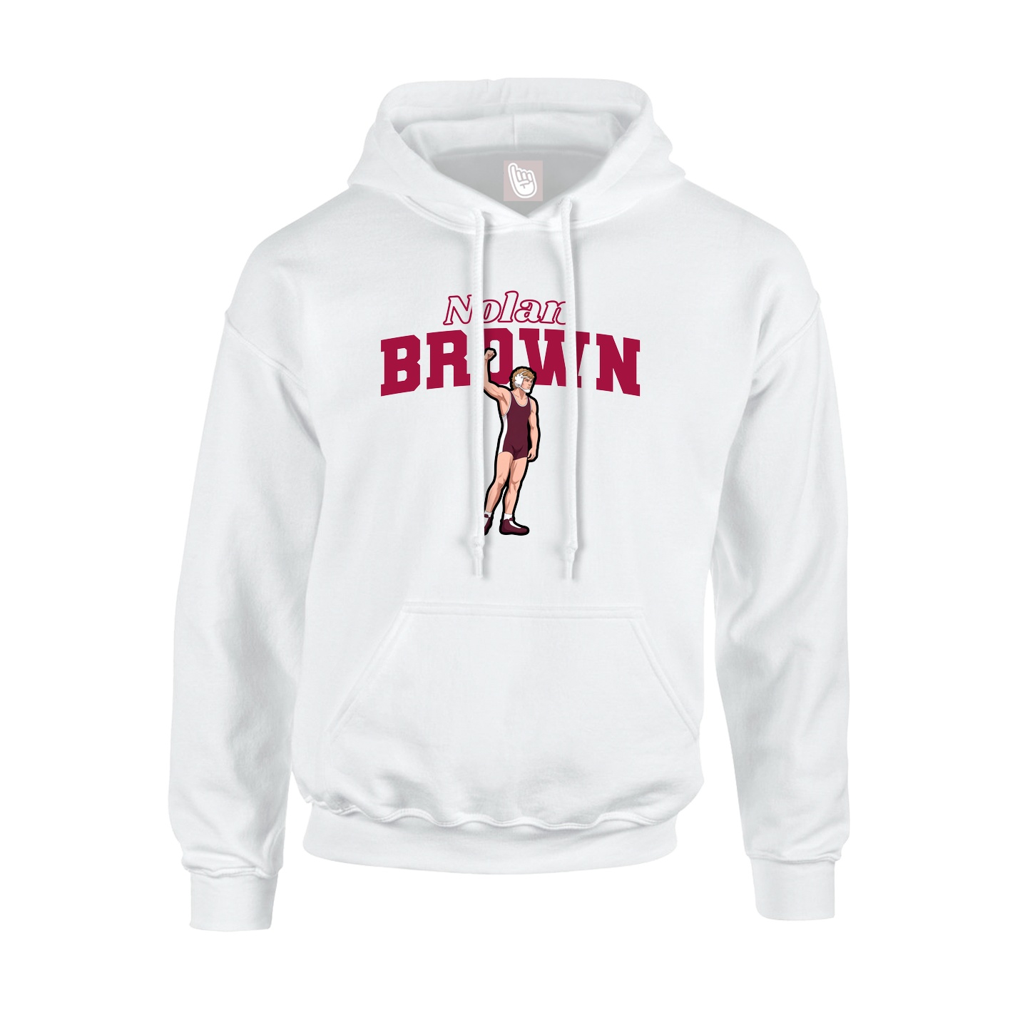 Hoodie — Name Arch in White