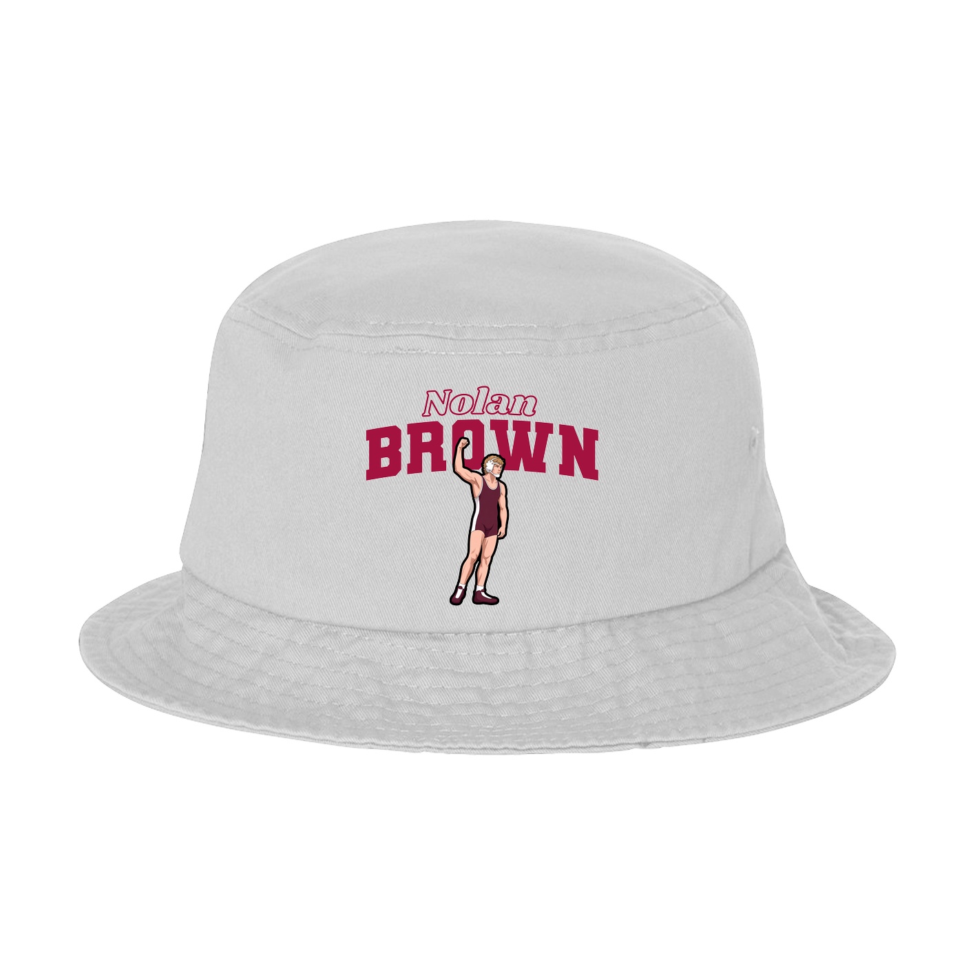 Bucket Cap — Name Arch in White