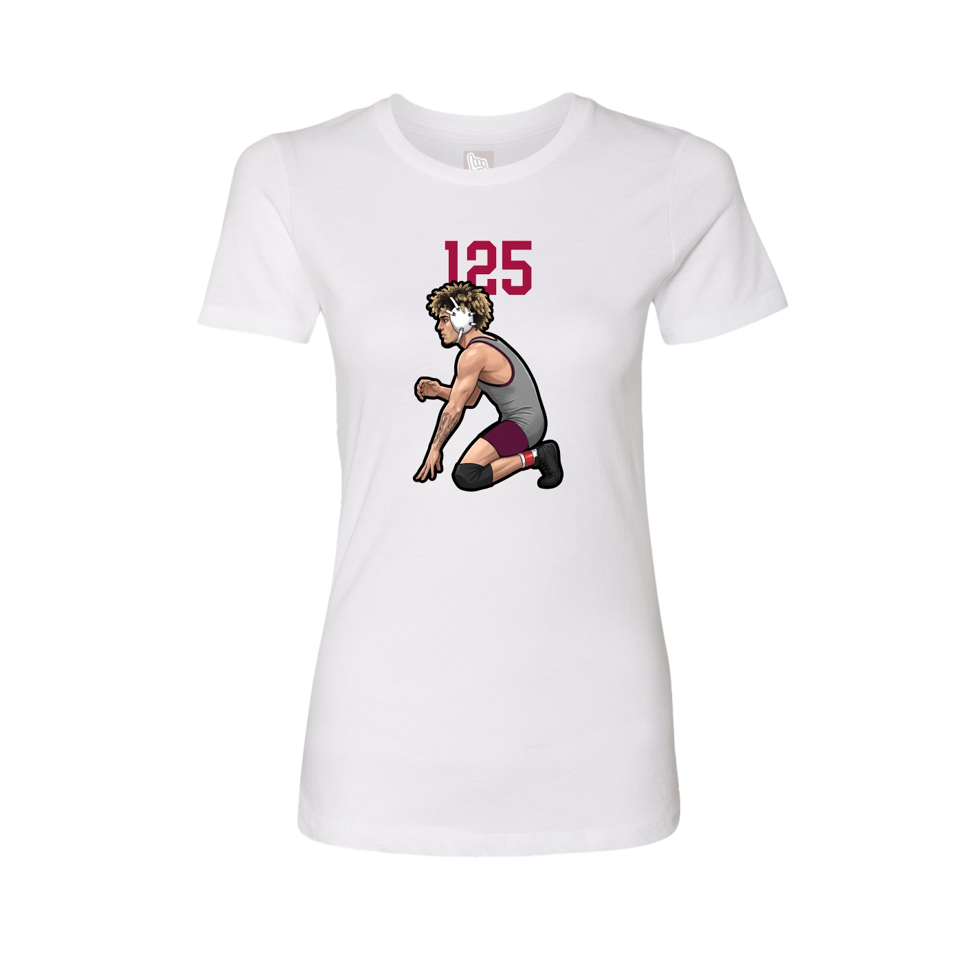 Fitted Women's Tee — Number Top in White