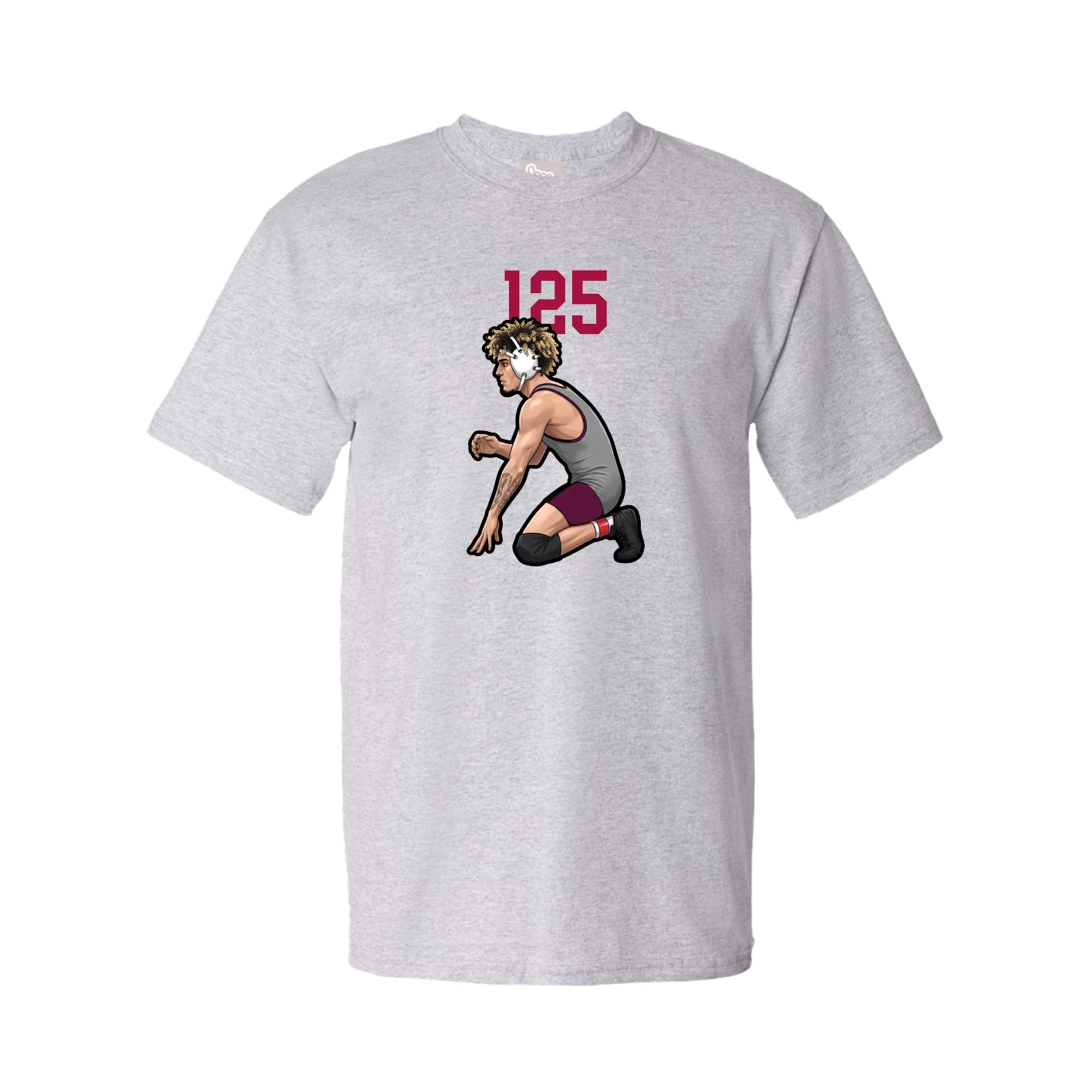 Youth Tee — Number Top in Grey
