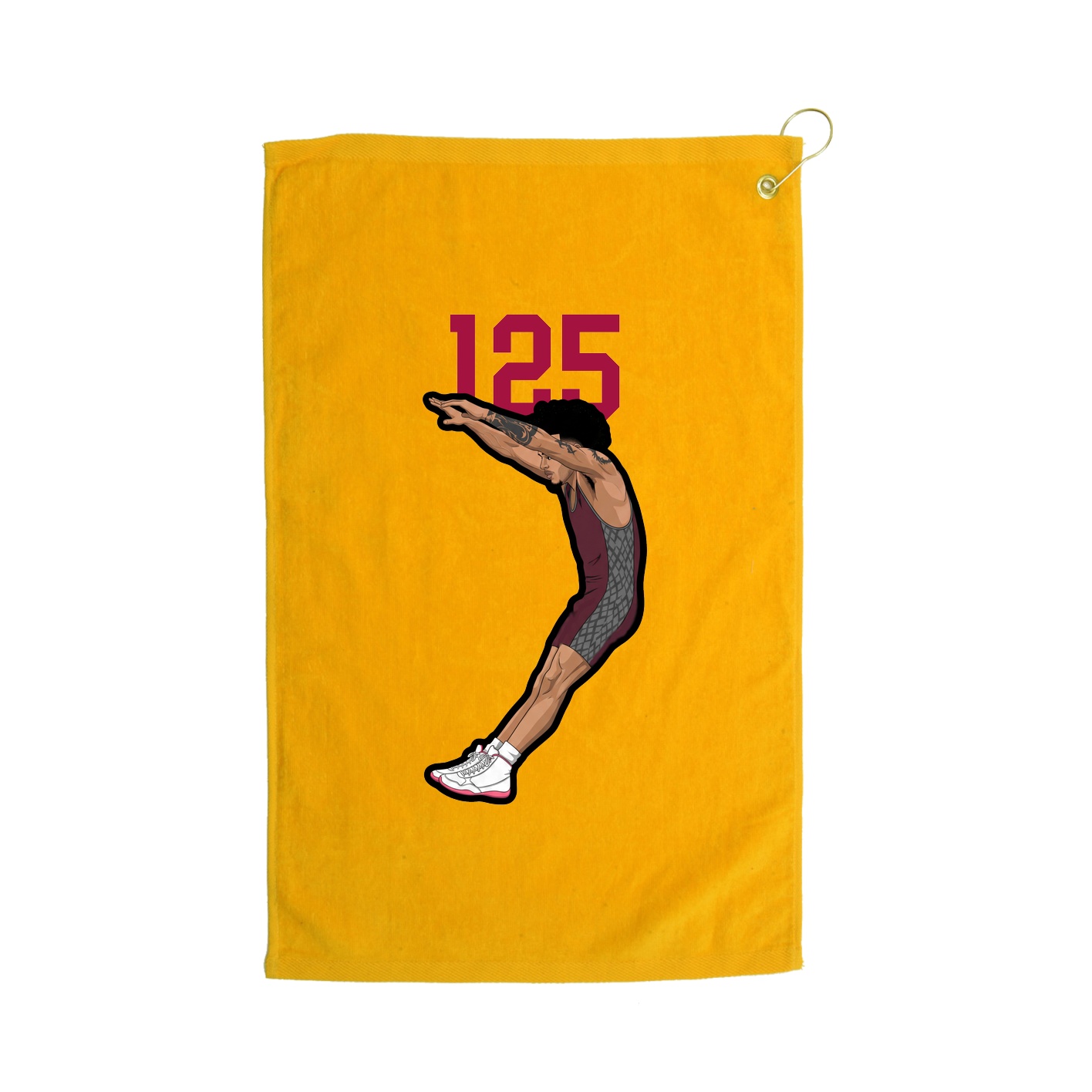 Golf Towel — Number Top in Gold