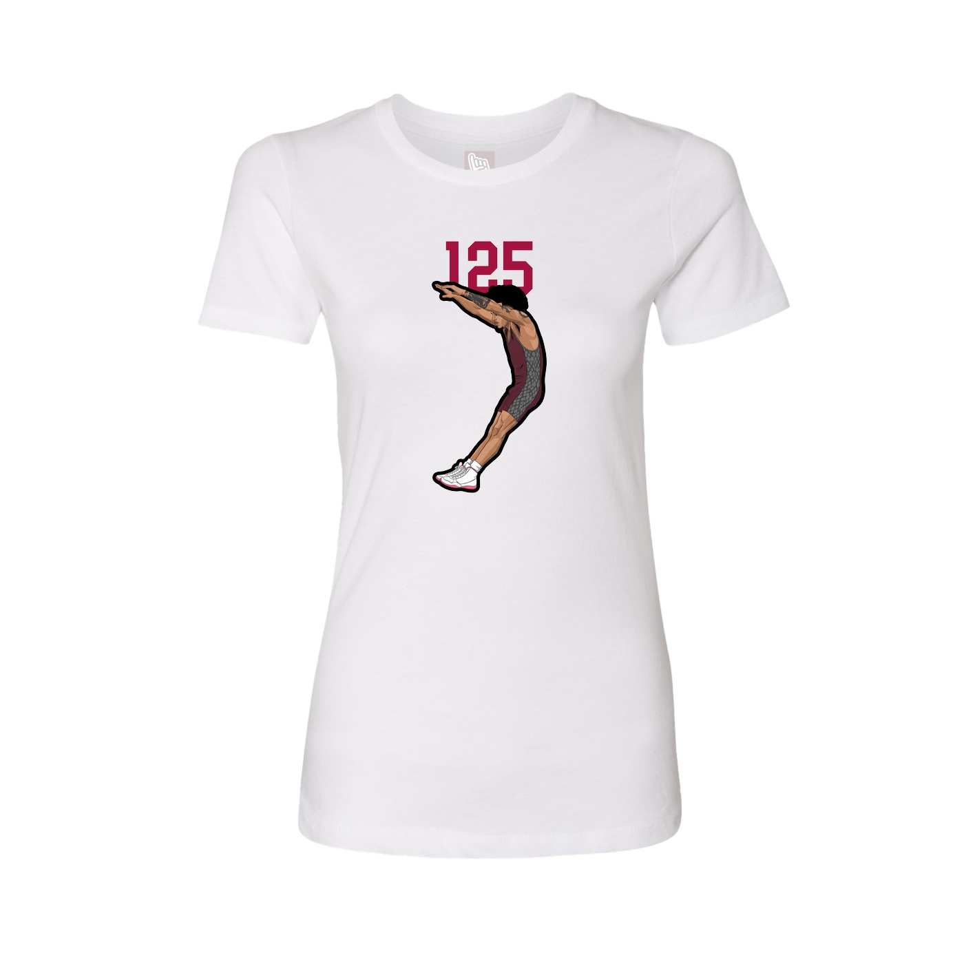 Fitted Women's Tee — Number Top in White