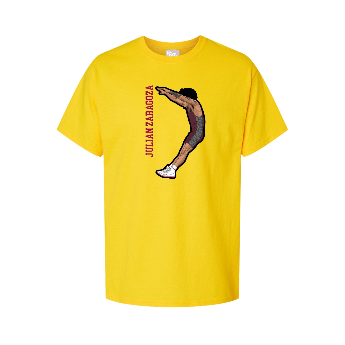 Youth Tee — Name Vertical in Gold