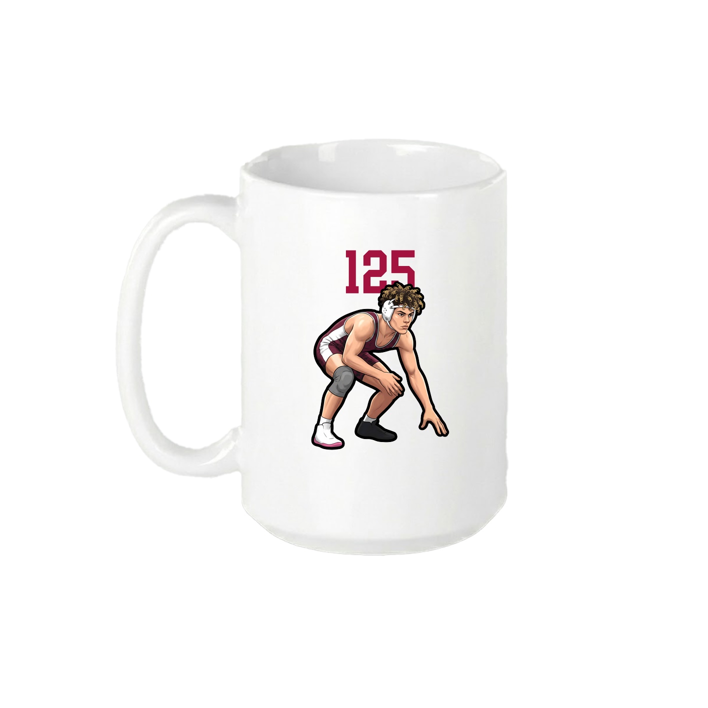 15oz Coffee Mug — Number Top in White