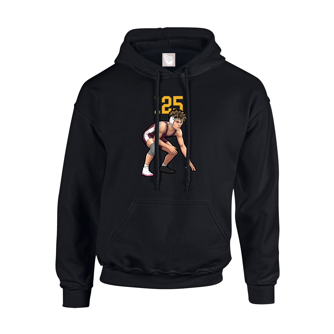Youth Hoodie — Number Top in Black