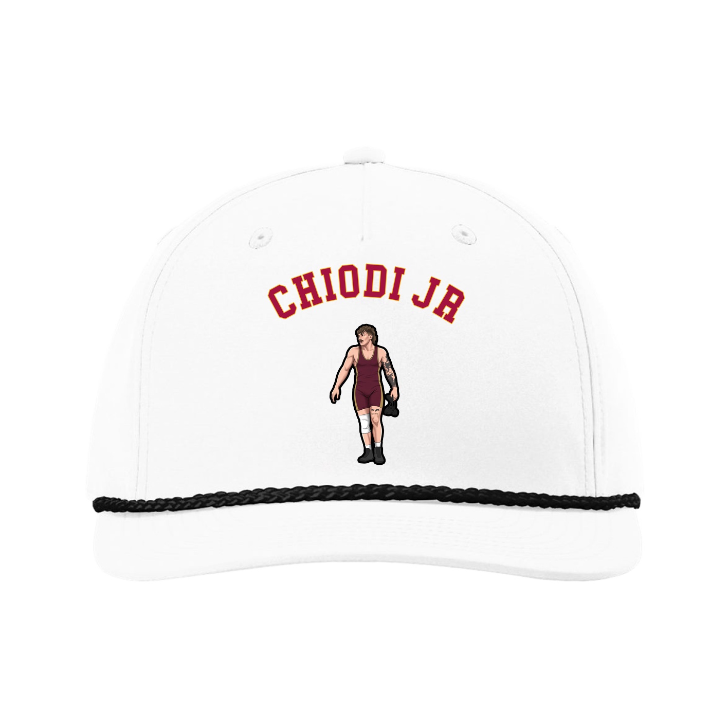 Five-Panel Classic Rope Cap — Shirsey Arch in White