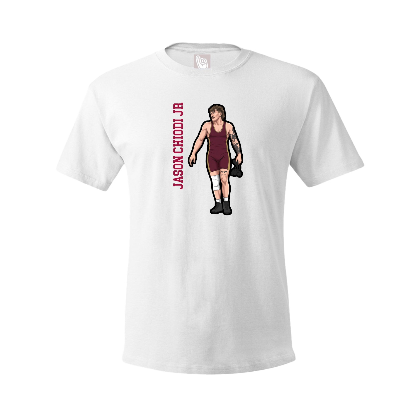 Youth Tee — Name Vertical in White