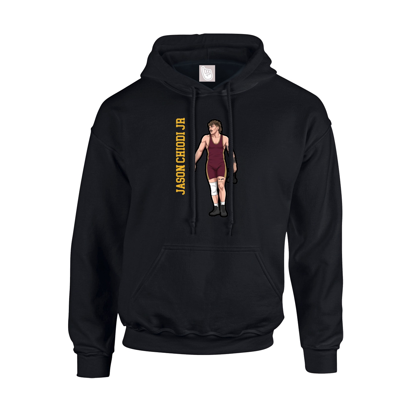 Youth Hoodie — Name Vertical in Black