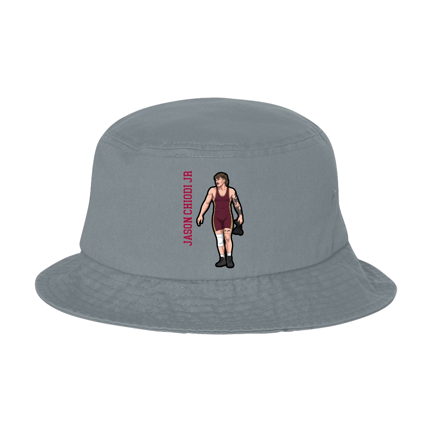 Bucket Cap — Name Vertical in Grey