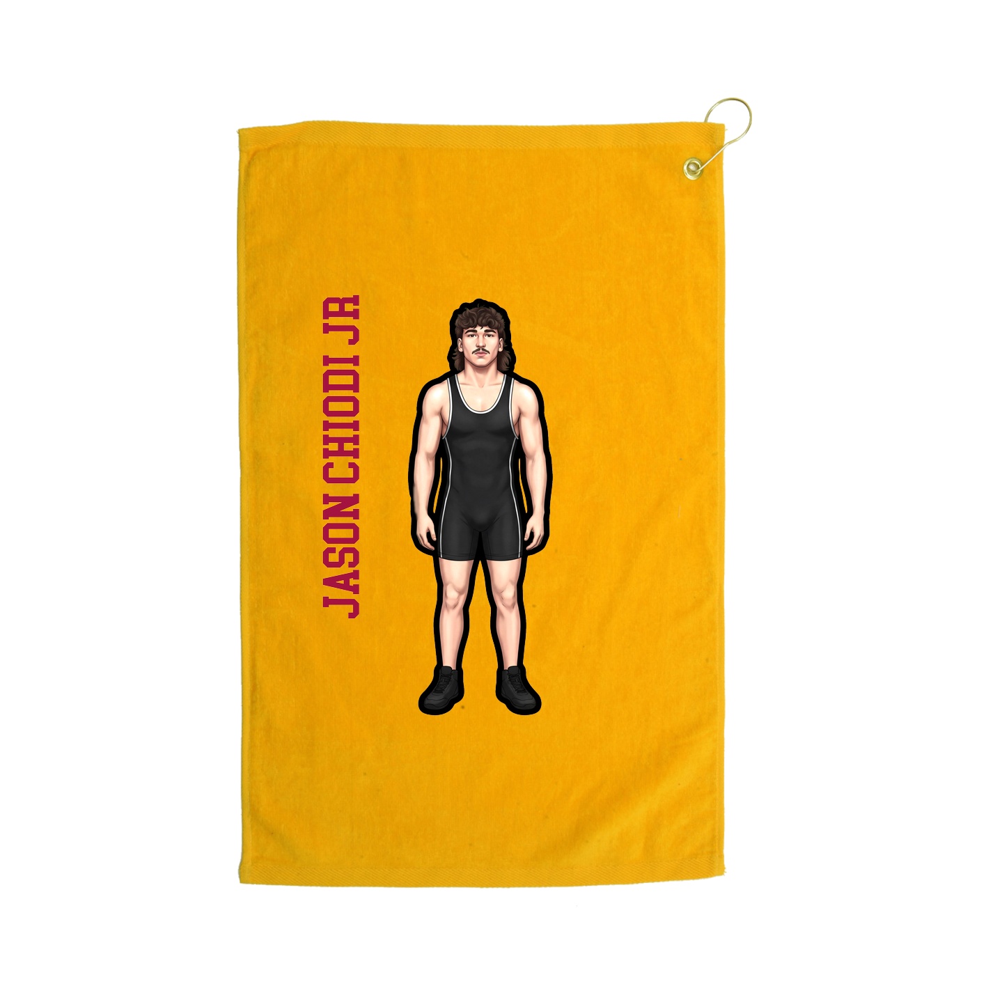 Golf Towel — Name Vertical in Gold