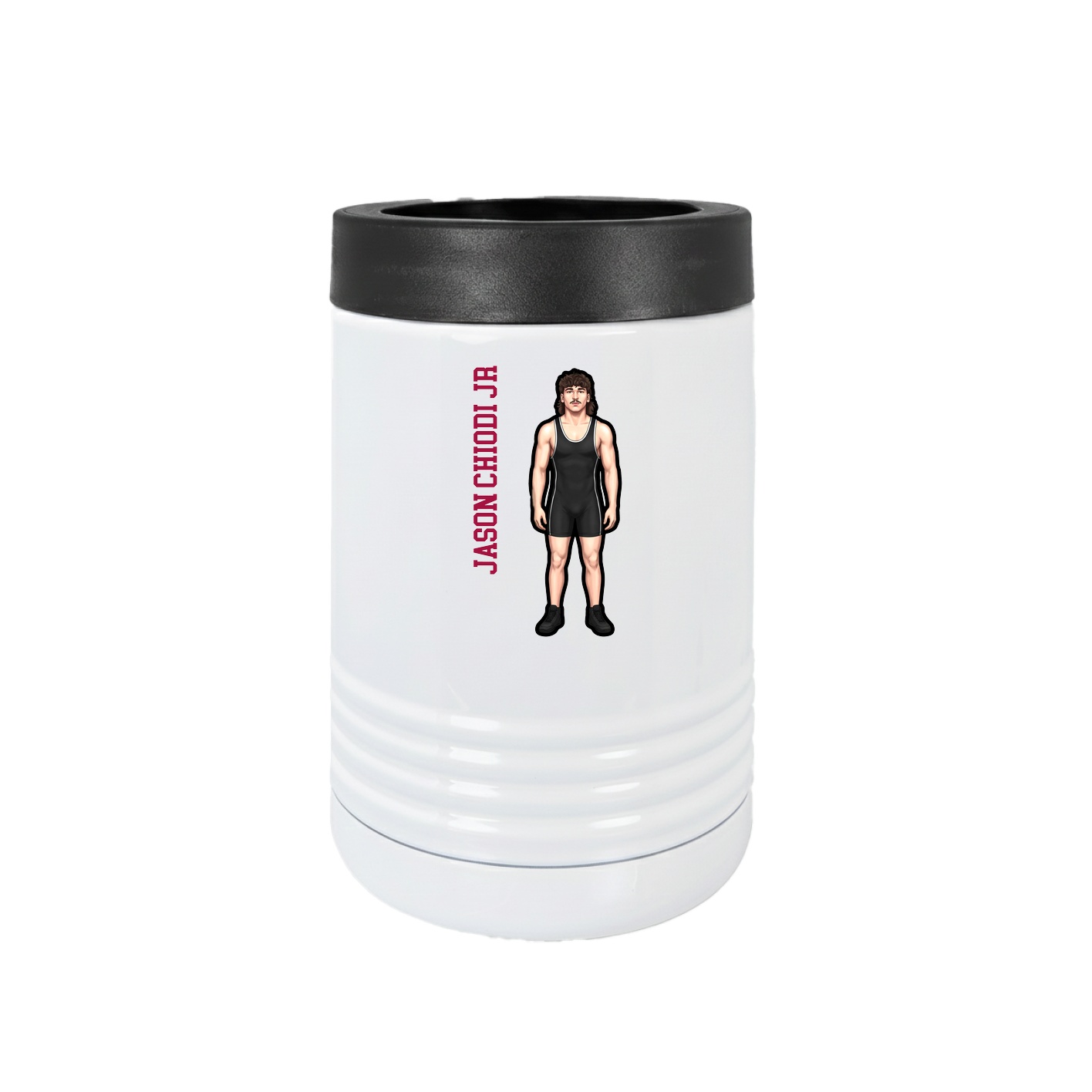 Beverage Holder — Name Vertical in White