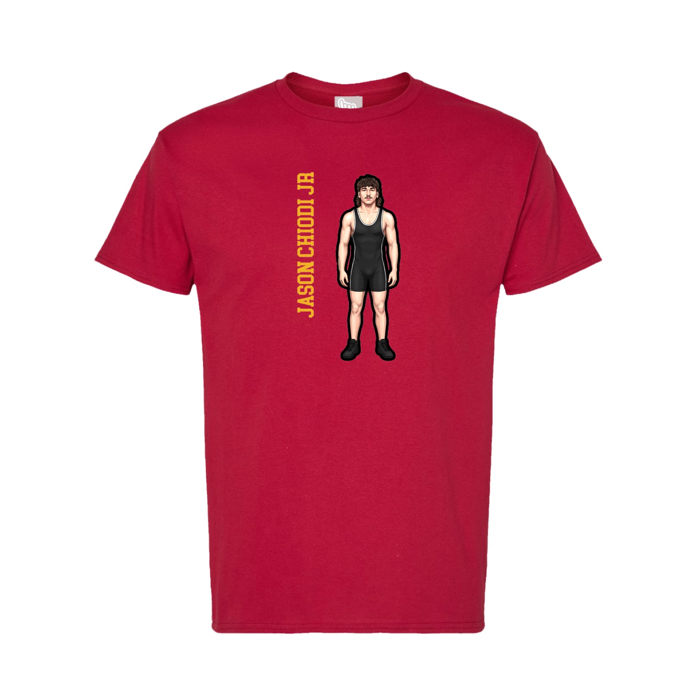 Tee — Name Vertical in Crimson