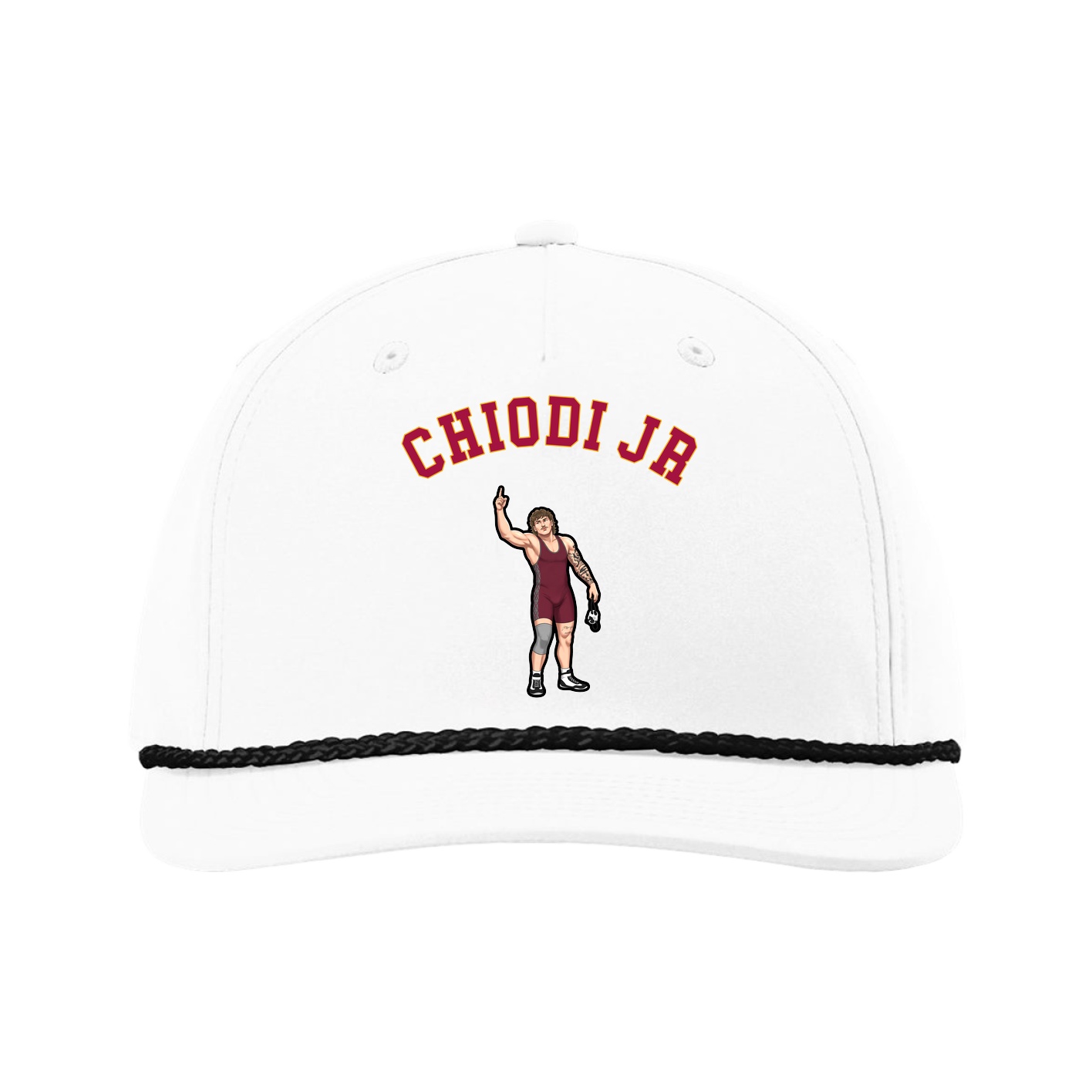 Five-Panel Classic Rope Cap — Shirsey Arch in White