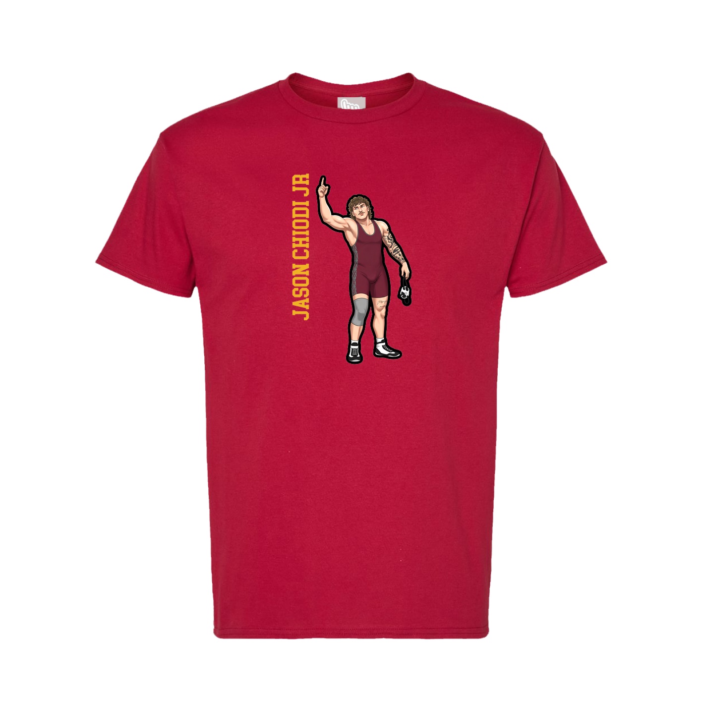 Tee — Name Vertical in Crimson