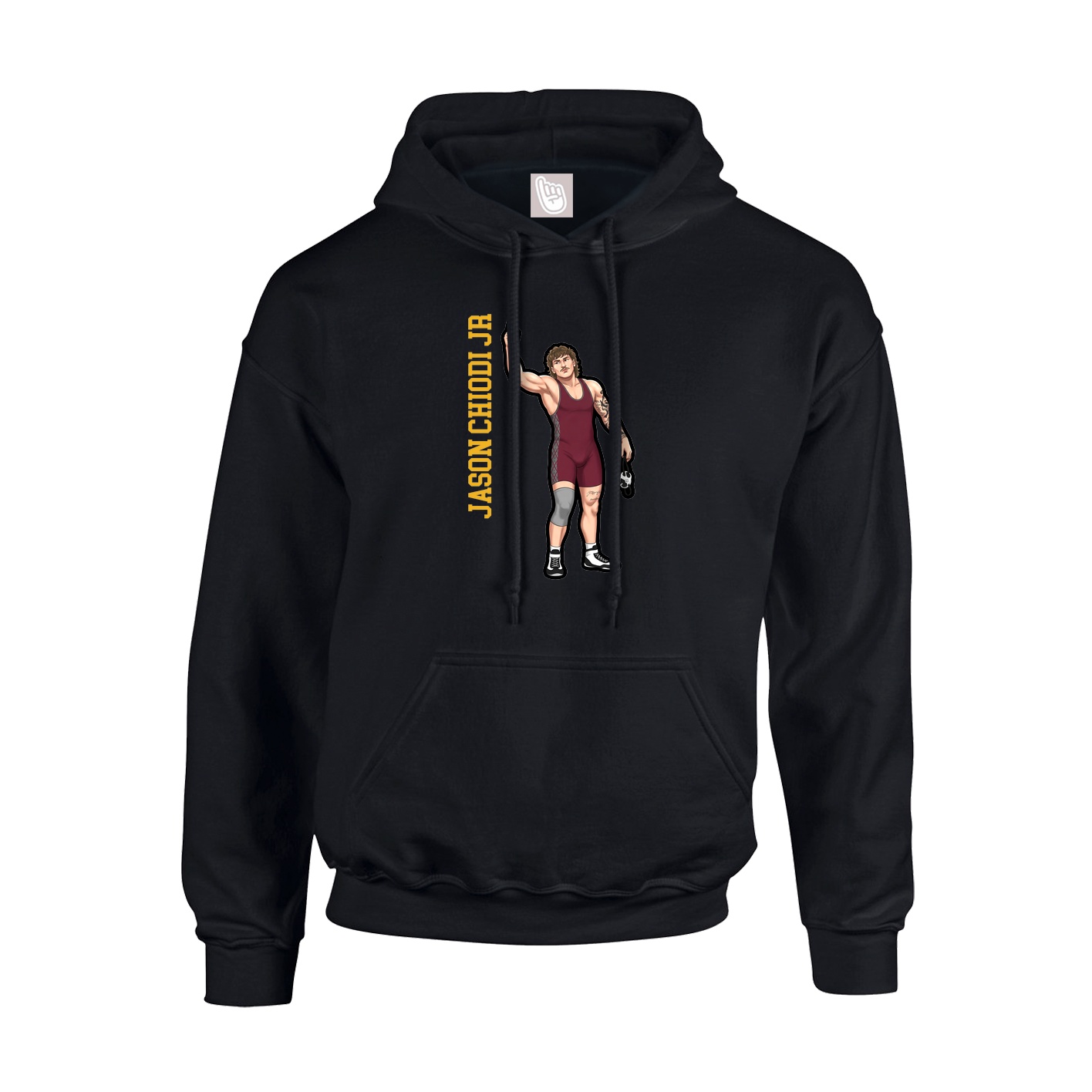 Youth Hoodie — Name Vertical in Black